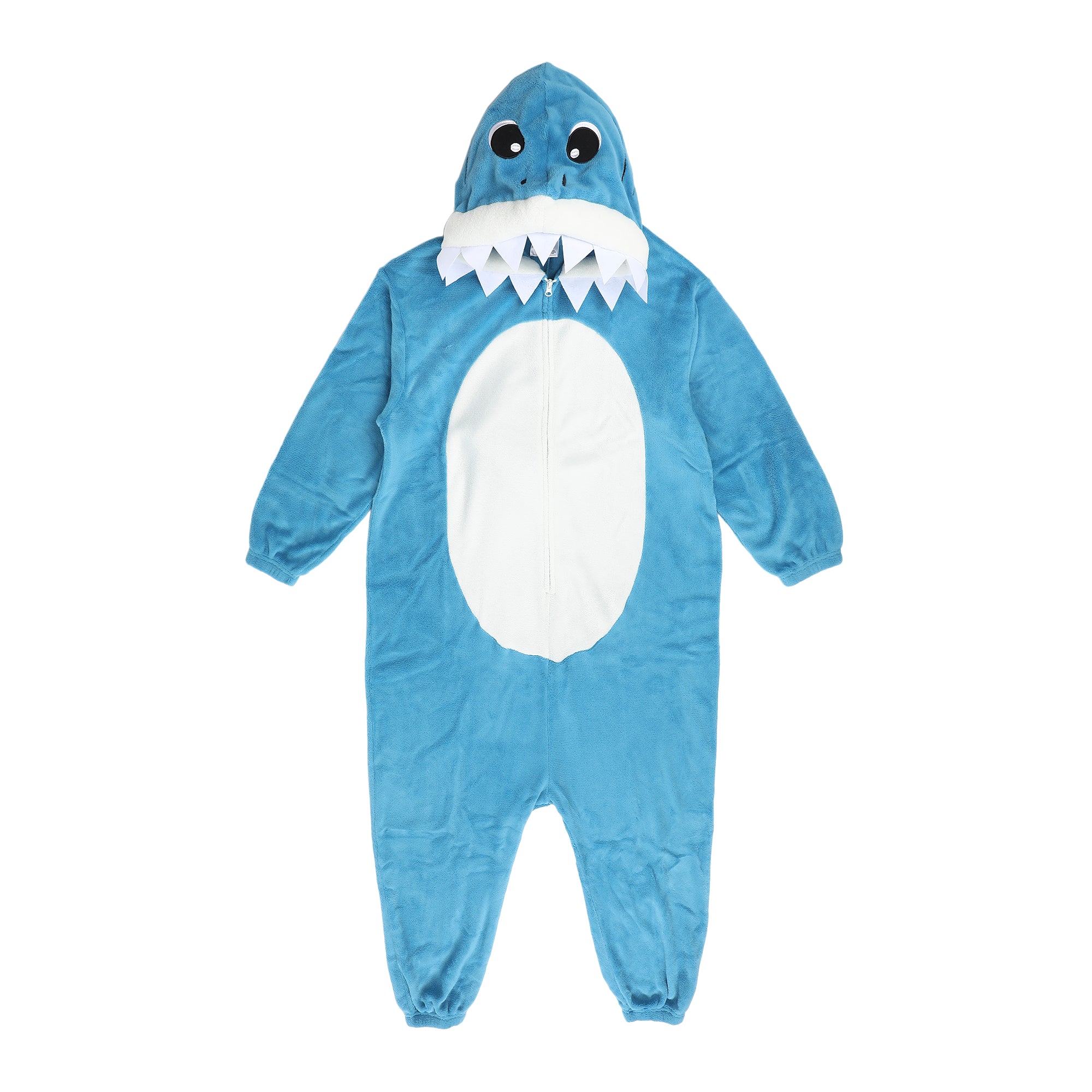 Shark Adult Blue Long Sleeve Hooded Kigurumi Cosplay Suit