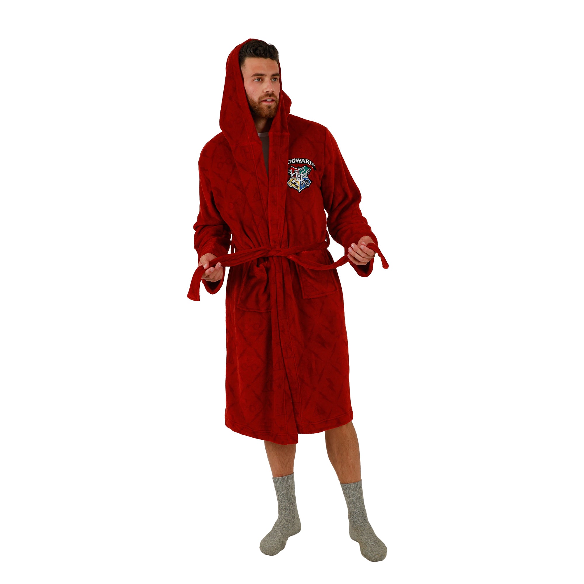 Men's Adult Hooded Harry Potter Hogwarts Robe - Wizardly Comfort and Style