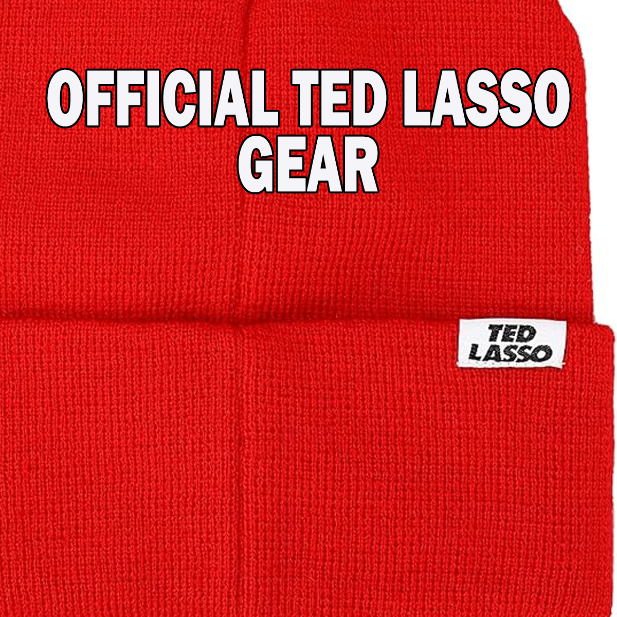 Ted Lasso AFC Richmond Greyhounds Red Cuffed Beanie – Adult Unisex Knit Winter Hat, Acrylic Embroidered Logo
