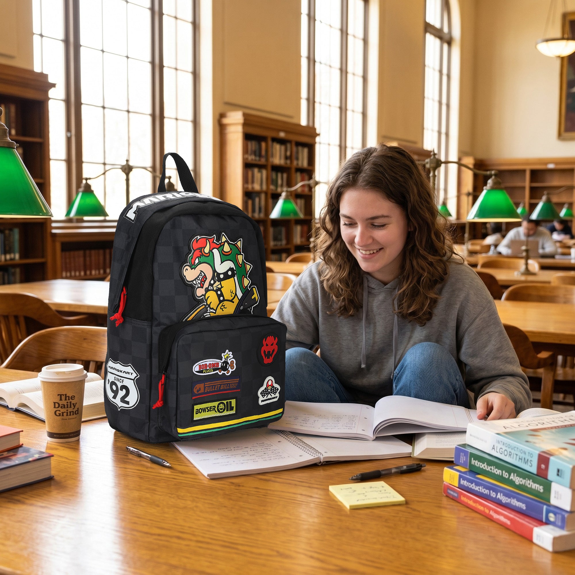 Mario Kart Novelty Bowser Kart Inspired Adult 17" Backpack