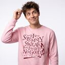 Harry Potter I Solemnly Swear Sweatshirt for Adults in Light Pink
