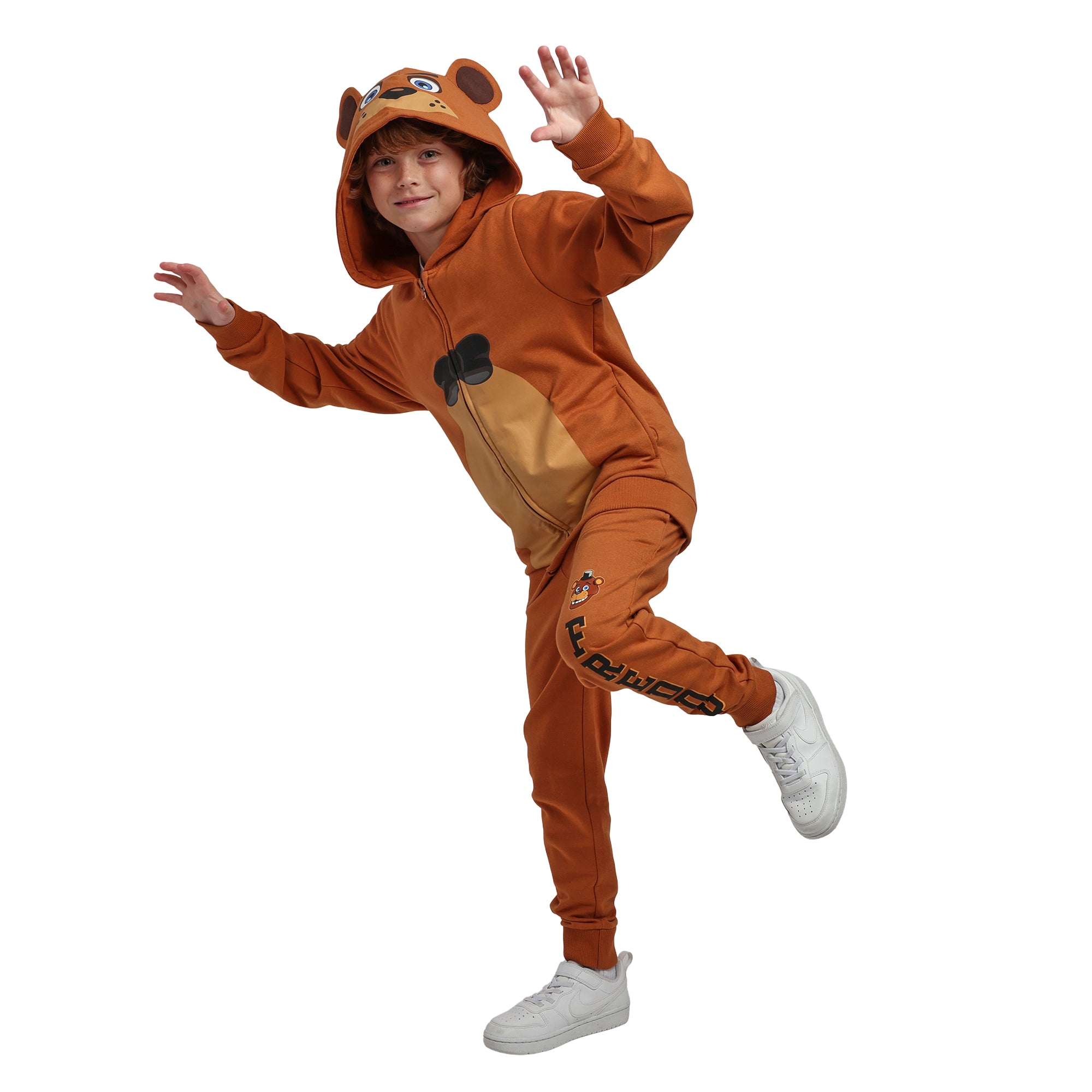 Five Nights At Freddy’s Freddy Fazbear Boy’s 2-Pack Cosplay Zip Front Hoodie & Joggers Set