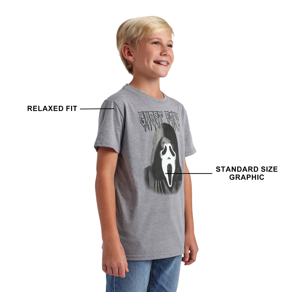 Ghostface Kids 3-Pack Basic Tees in Black and Heather Grey