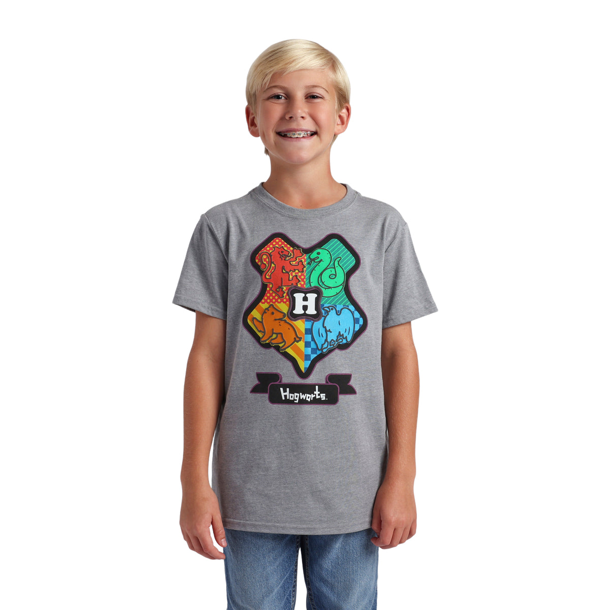 Harry Potter Chibi 3 Pack Tees for Kids in Heather Grey