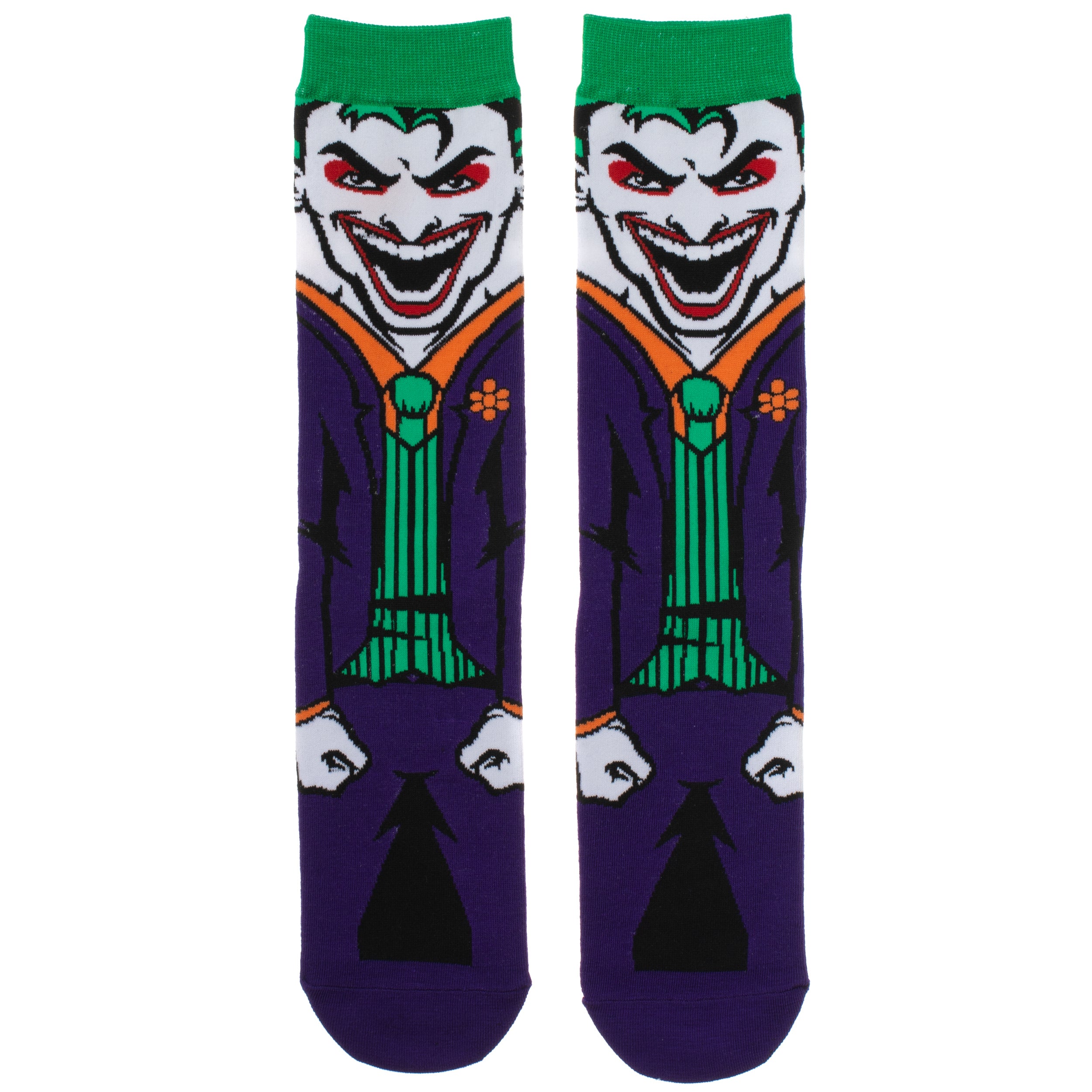 DC Comics The Joker: Rebirth 360-Degree Graphic Print Crew Socks for Men