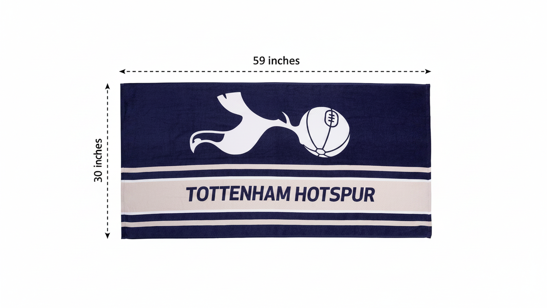 Official Tottenham Hotspur FC Towel | Super Soft Feel Soccer Club Design | Perfect For Home Bath Beach & Swimming Pool | One Size 30 x 59" | 100% Cotton