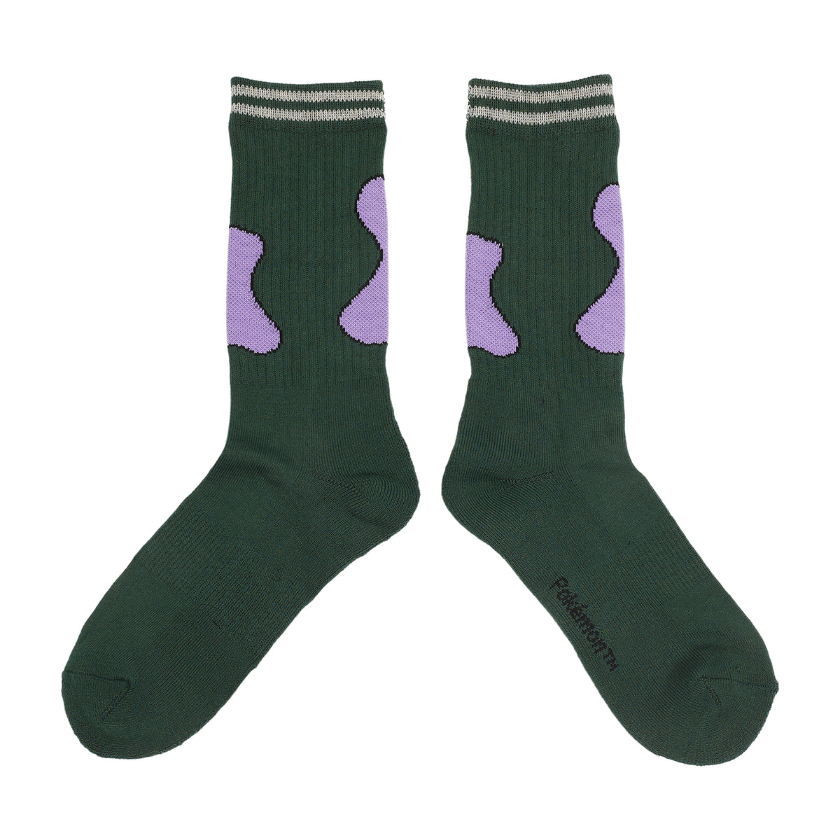 Pokemon Ditto Crew Sock with Striped Cuff for Adult Fans