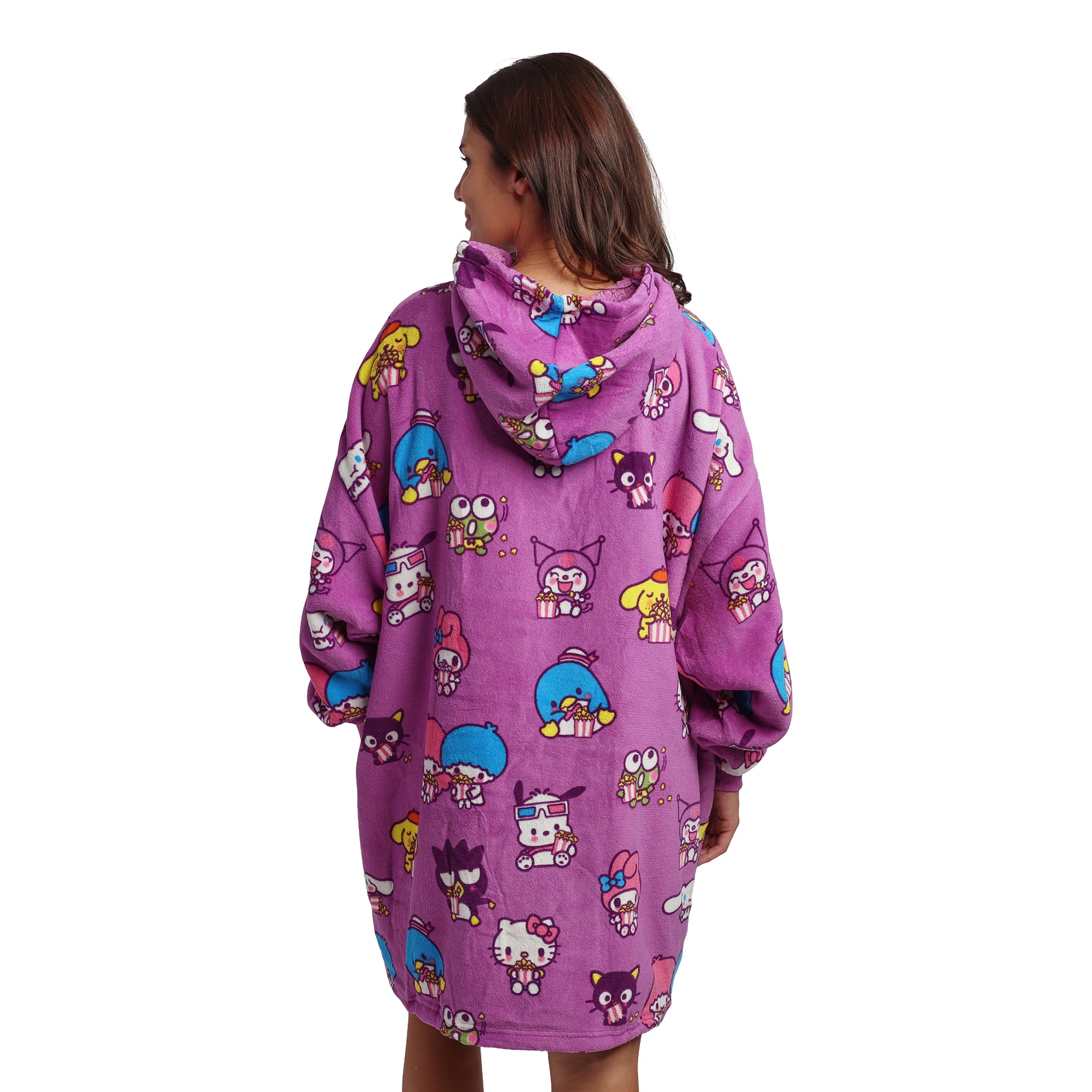 Adult Hello Kitty & Friends Sherpa-Lined Oversized Hoodie Blanket Wearable Blanket-OSFA