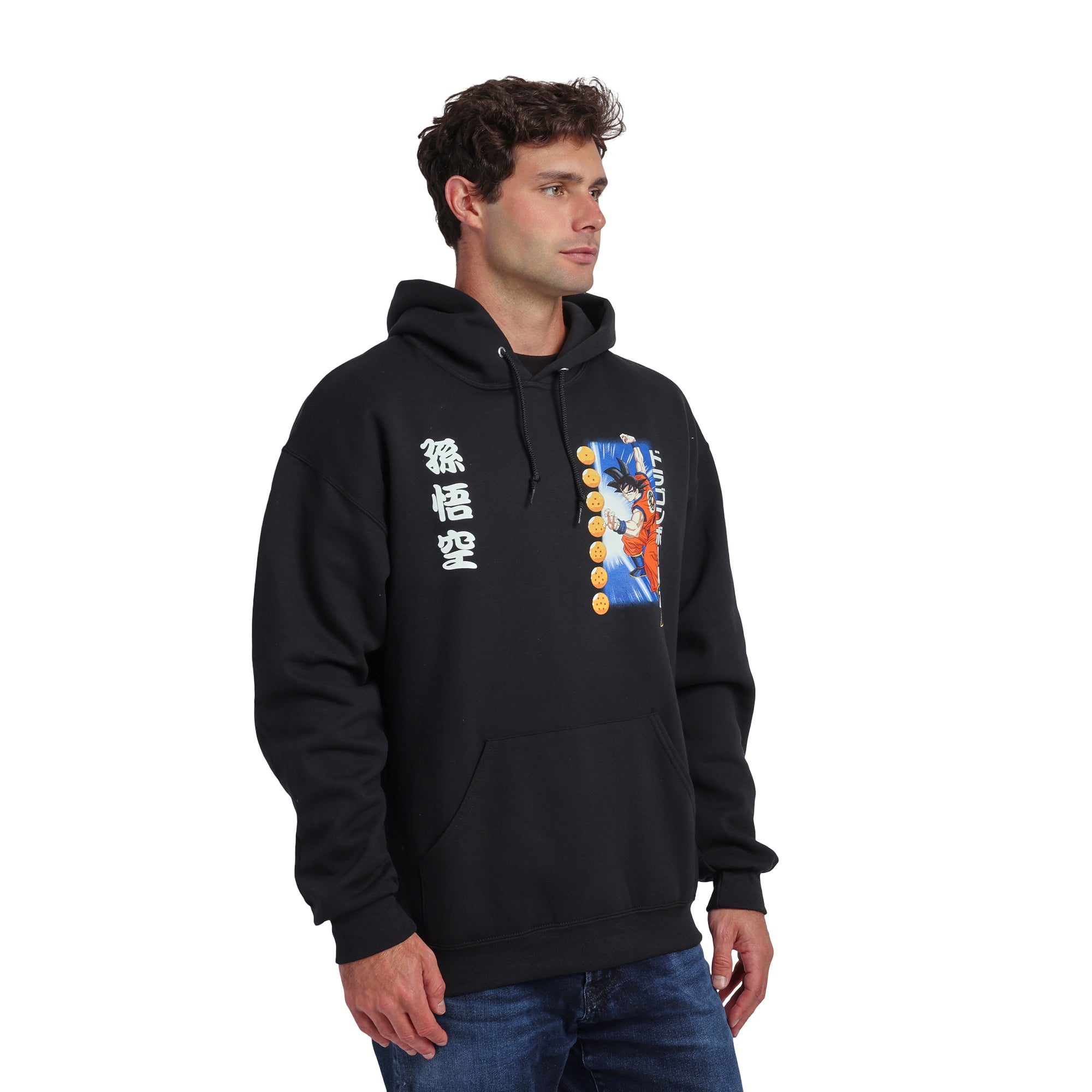 Dragon Ball Z Favorite Characters Adult Black Double Sided Hoodie