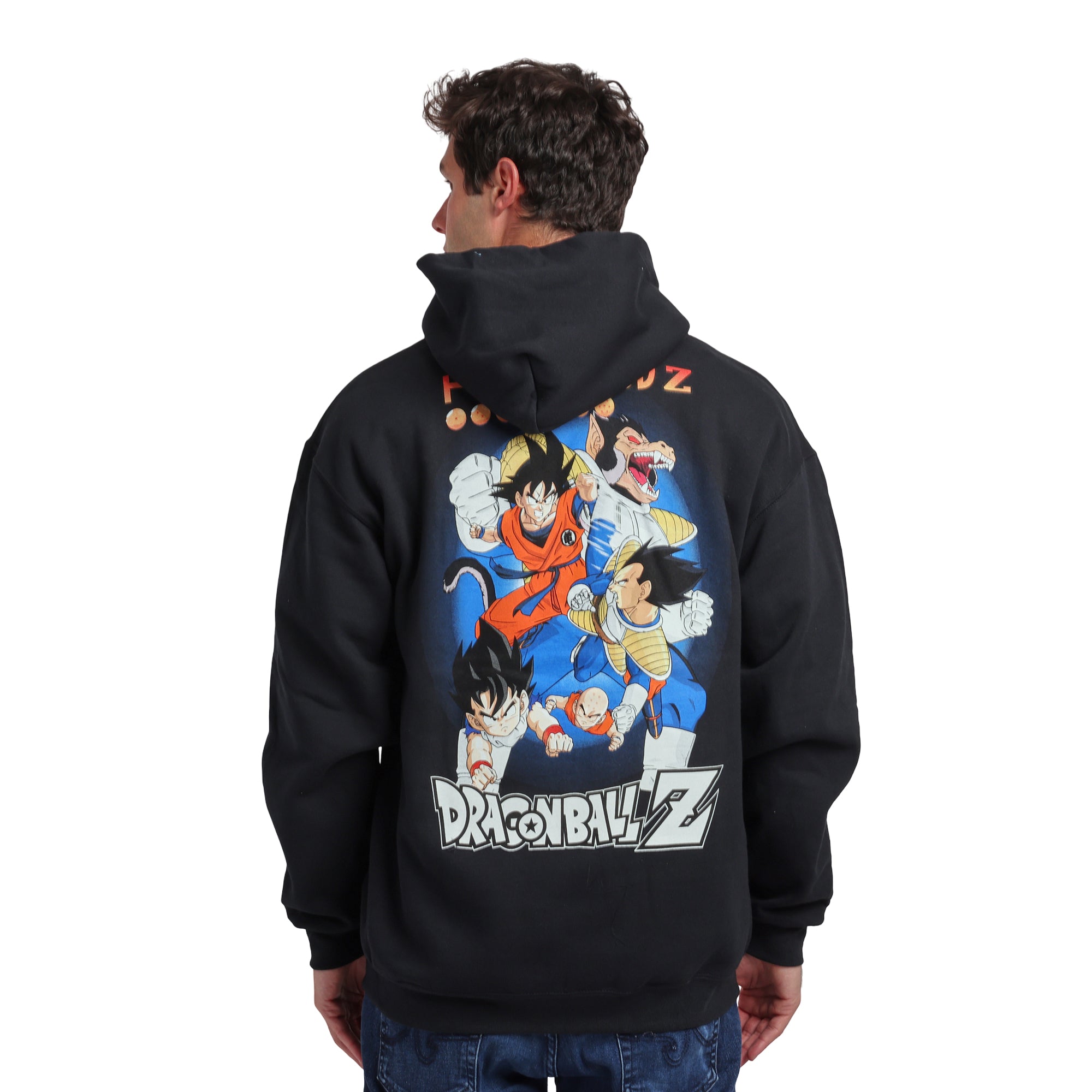 Dragon Ball Z Favorite Characters Adult Black Double Sided Hoodie