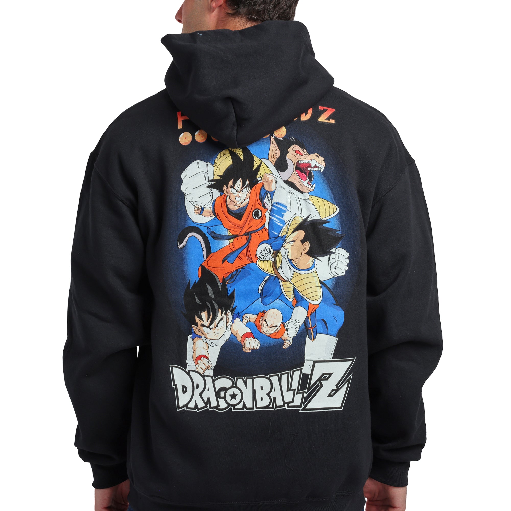 Dragon Ball Z Favorite Characters Adult Black Double Sided Hoodie