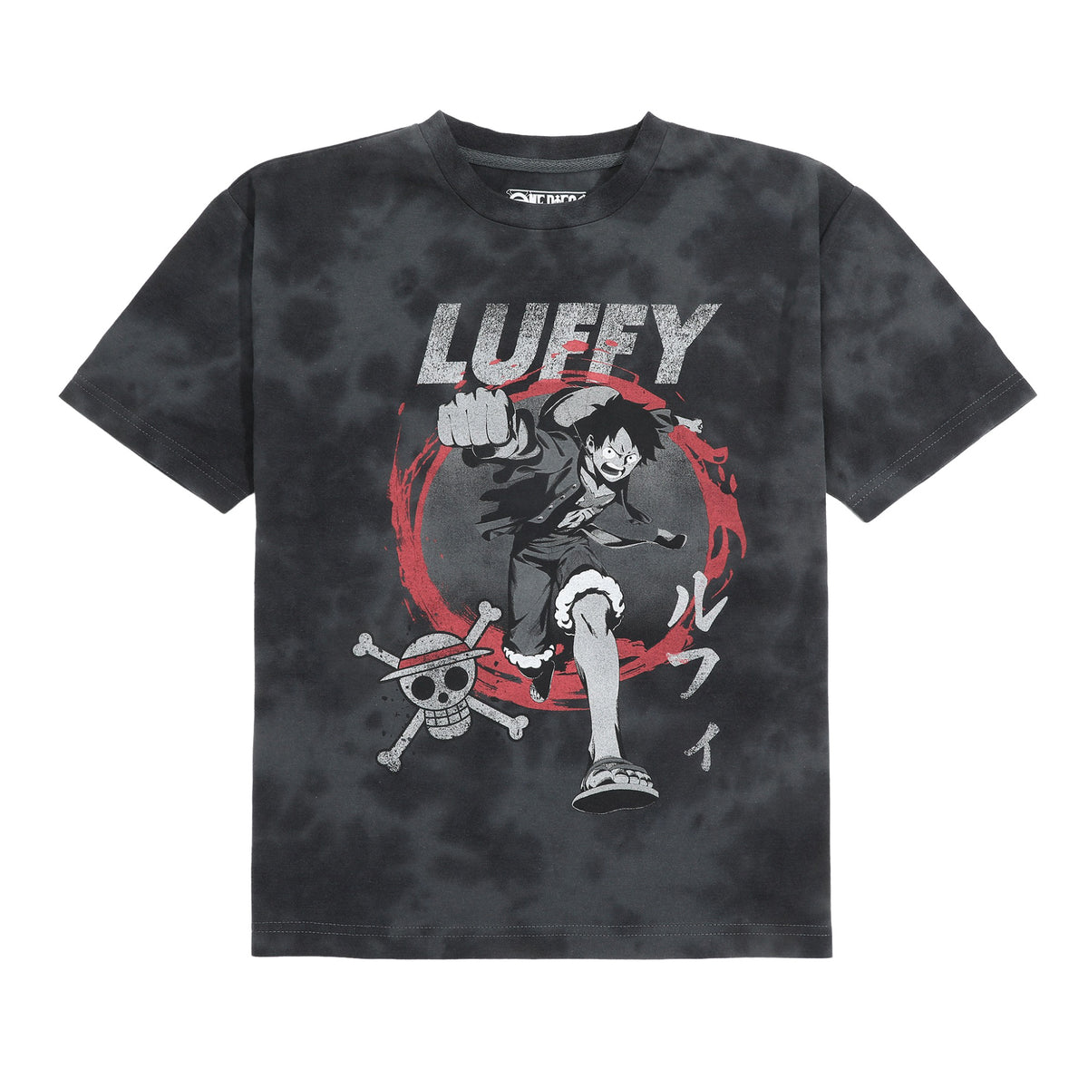 One Piece Luffy Jolly Roger Kids Short Sleeve Tee