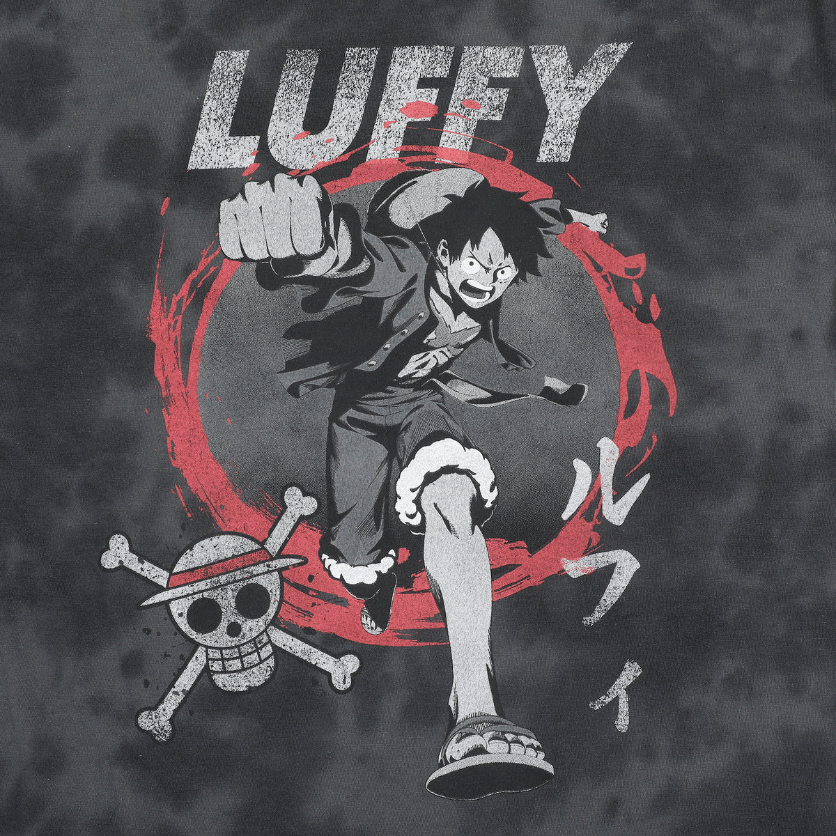 One Piece Luffy Jolly Roger Kids Short Sleeve Tee