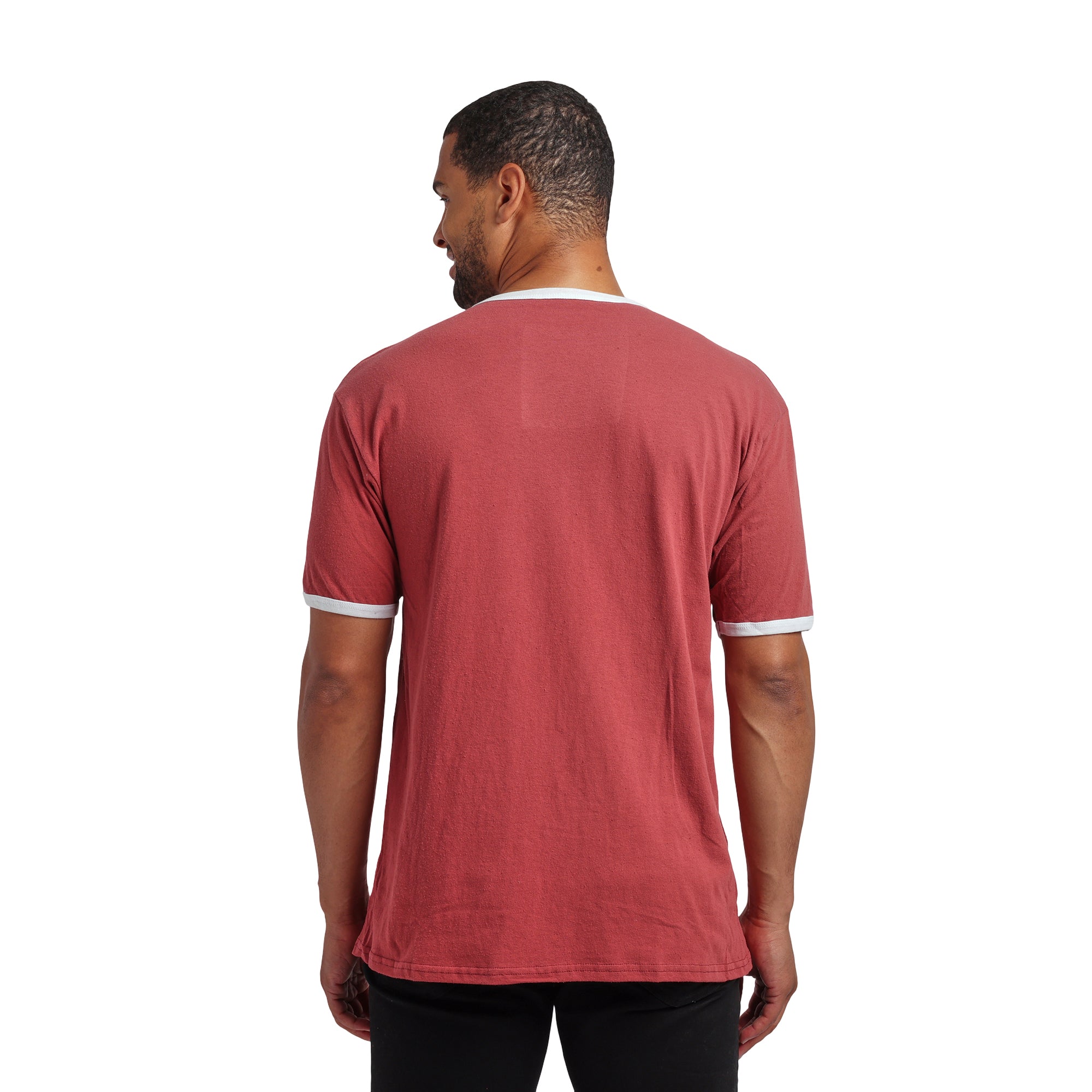 Dr Pepper Logo Crew Neck Short Sleeve Red Men's Ringer Tee