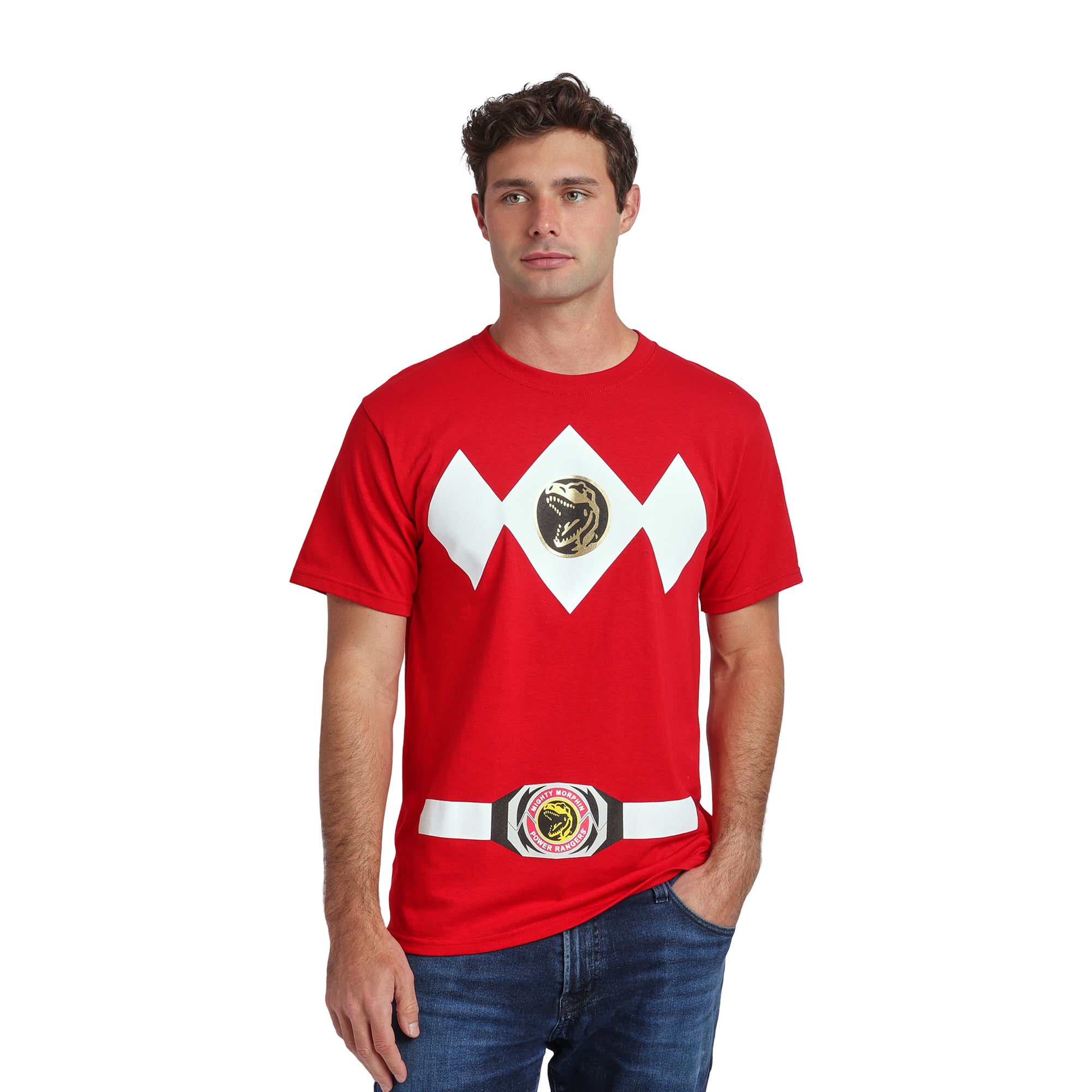 Power Rangers Ranger Men's Crew Neck Short Sleeve Cosplay Tee