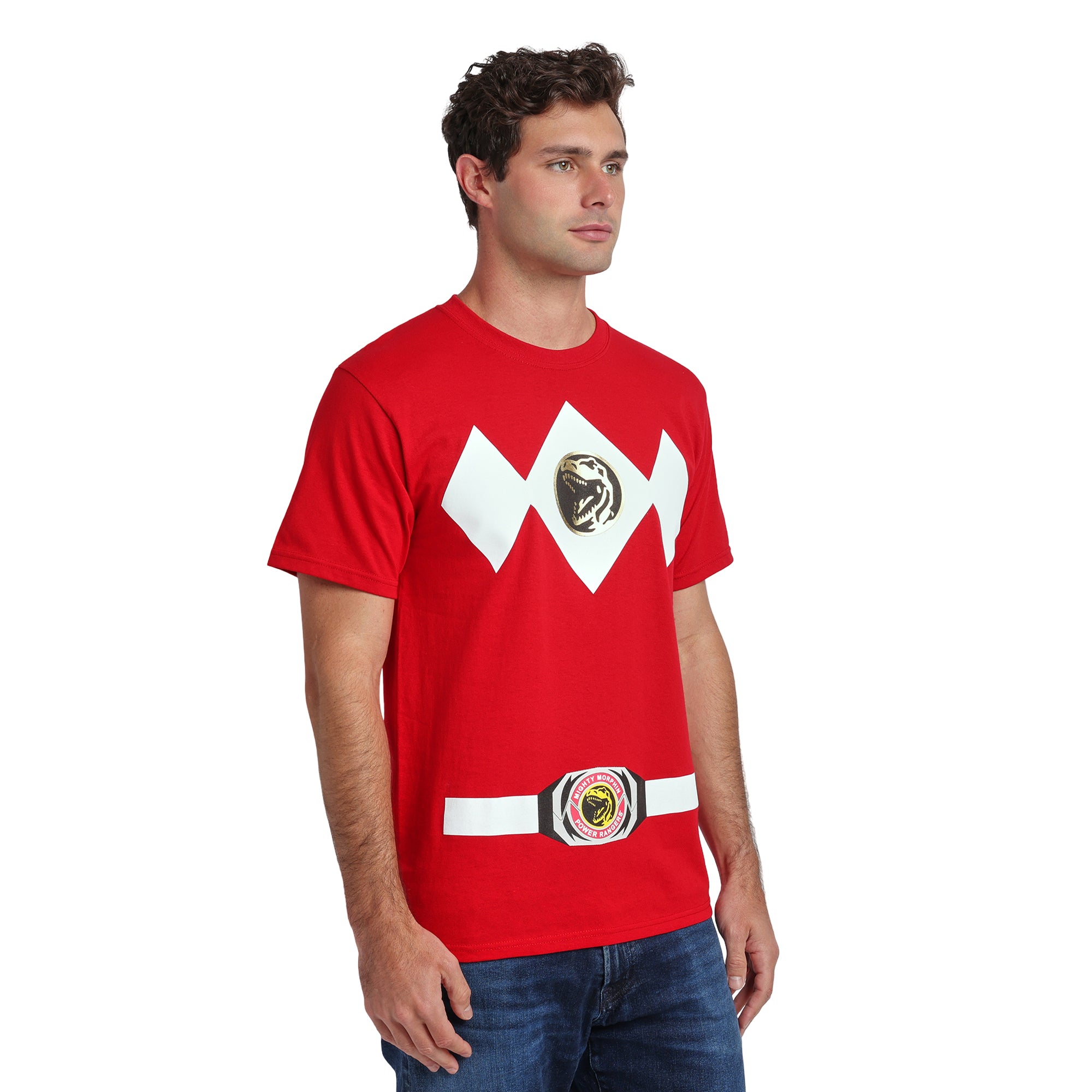 Power Rangers Ranger Men's Crew Neck Short Sleeve Cosplay Tee