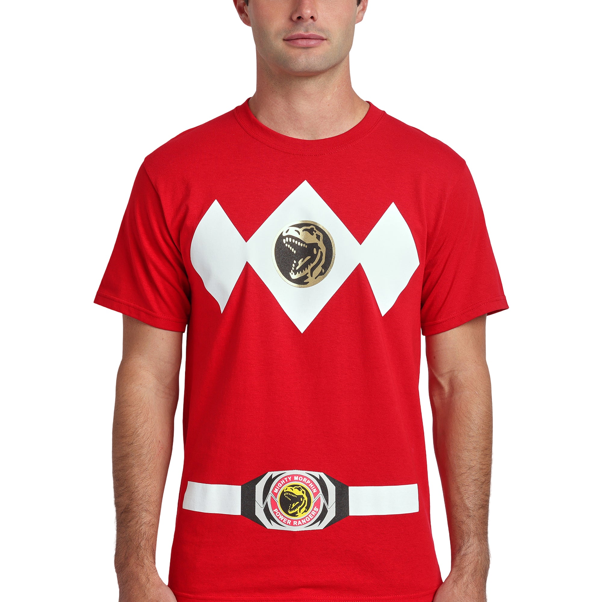 Power Rangers Ranger Men's Crew Neck Short Sleeve Cosplay Tee