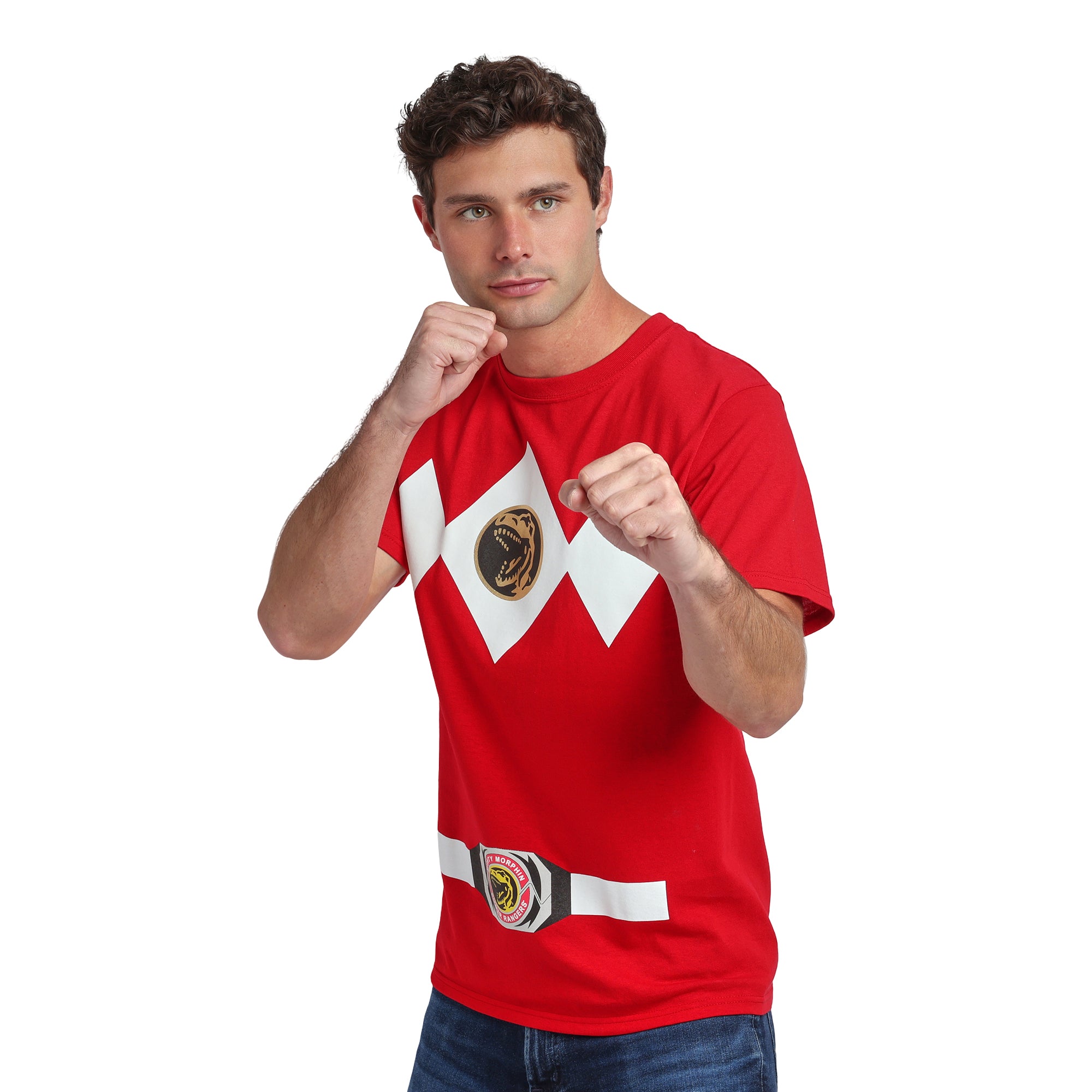 Power Rangers Ranger Men's Crew Neck Short Sleeve Cosplay Tee
