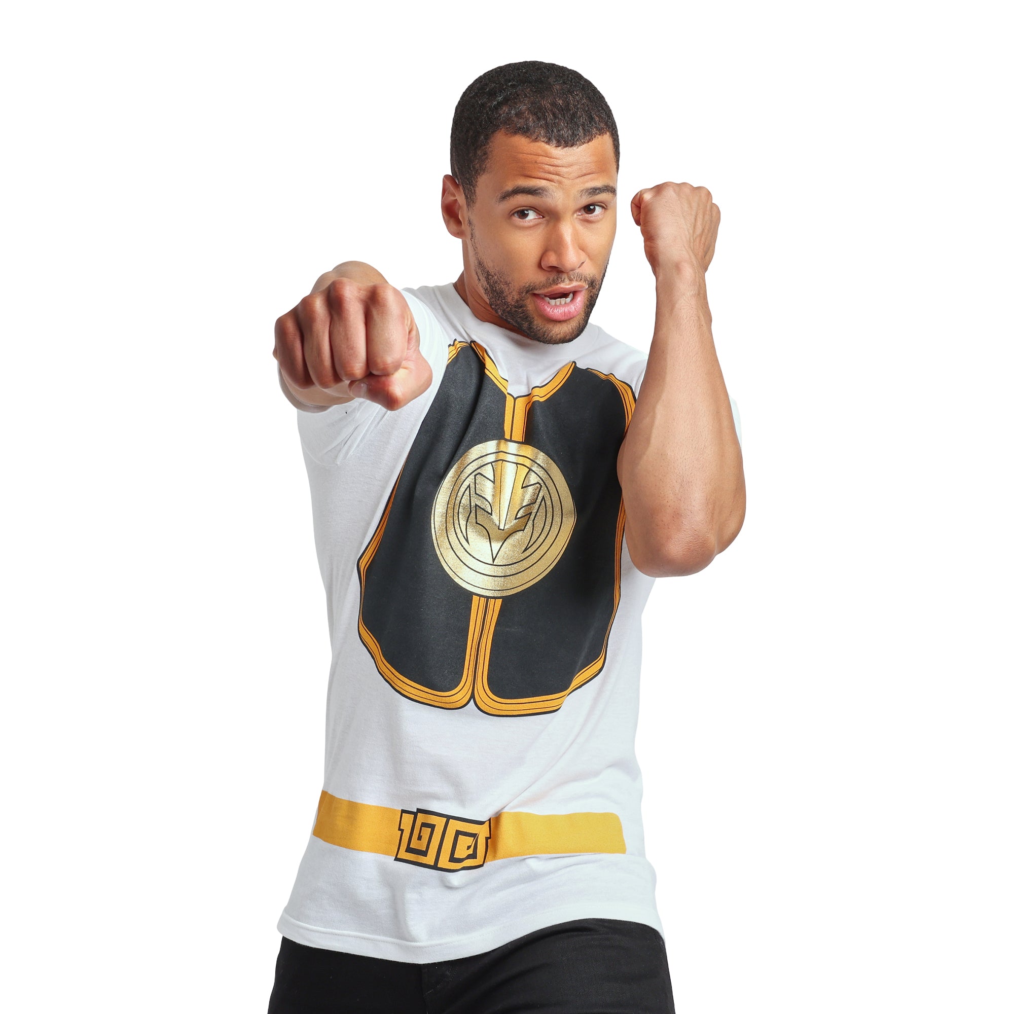 Power Rangers Ranger Men's Crew Neck Short Sleeve Cosplay Tee