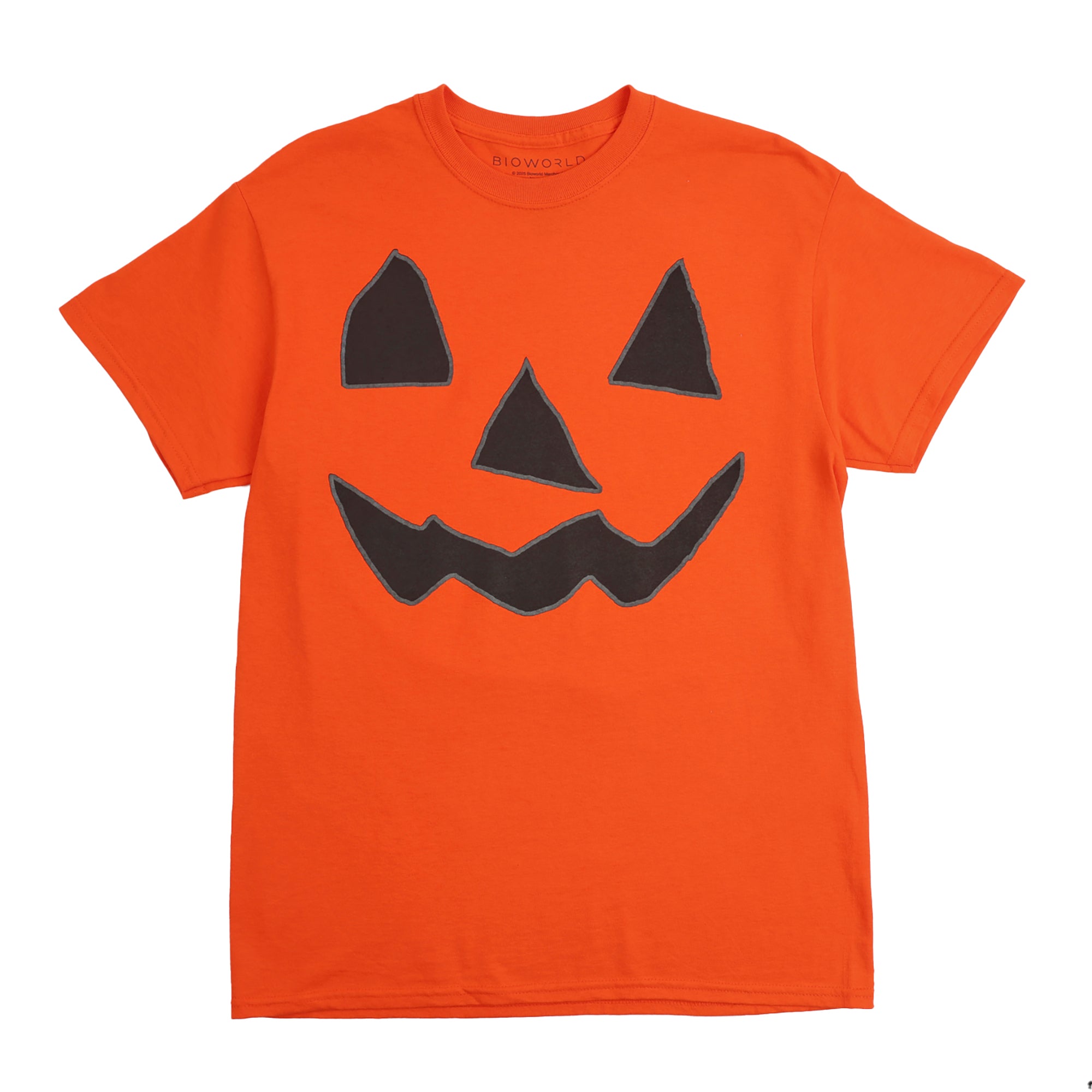 Jack O'Lantern Halloween Pumpkin Men's Orange Short Sleeve Tee