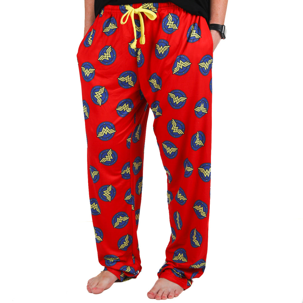 Wonder Woman DC Comics Red AOP Womens Sleep Pajama Pants