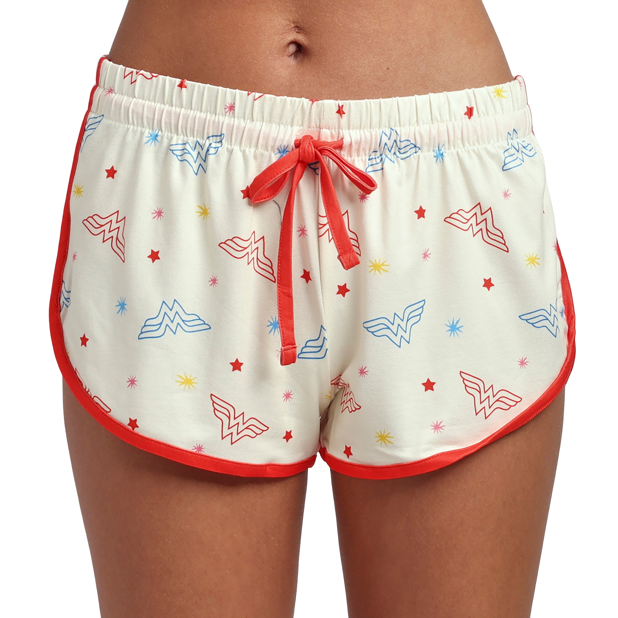 Wonder Woman Tiara & Logo Women's 2-Pack Racer Tank & Dolphin Shorts Sleep Set