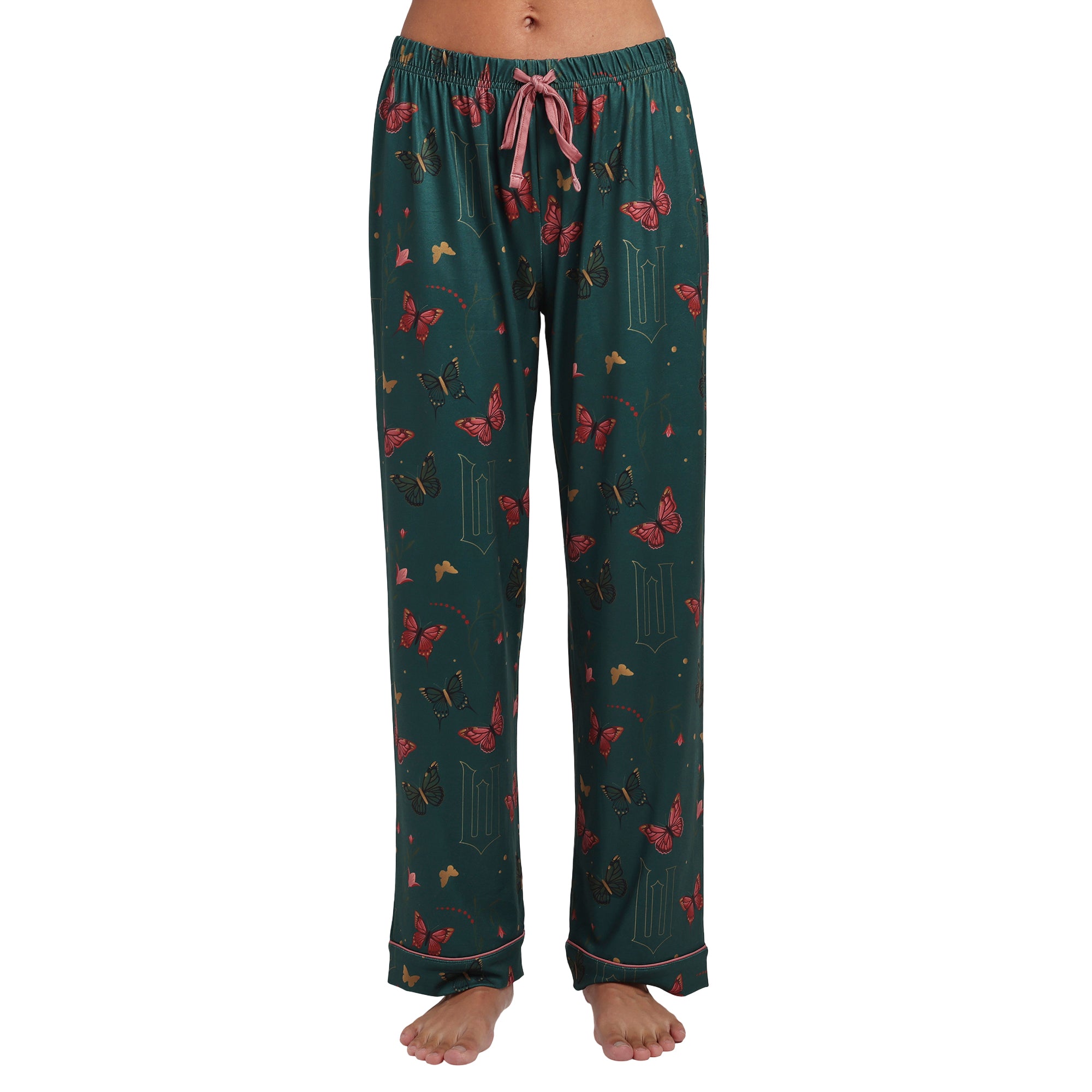 Wicked Part I All-Over Print Women's Button-Down Shirt And Pants 2-Piece Pajama Set