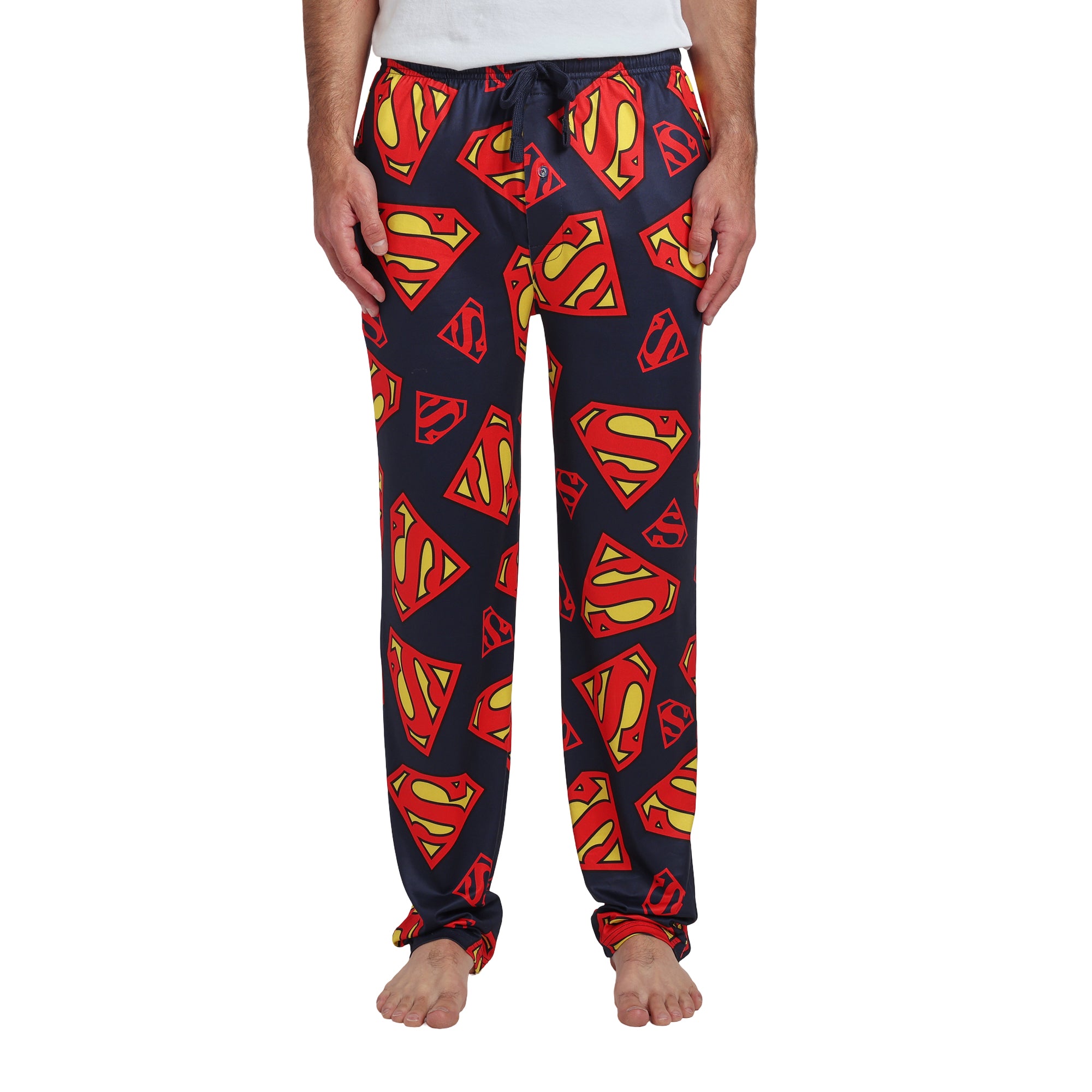 Superman S-Shield All-Over Print Men's Sleep Pajama Pants