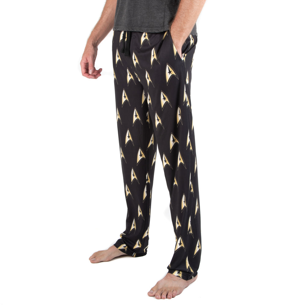 STAR TREK Black Starfleet AOP Sleep Pajama Pants