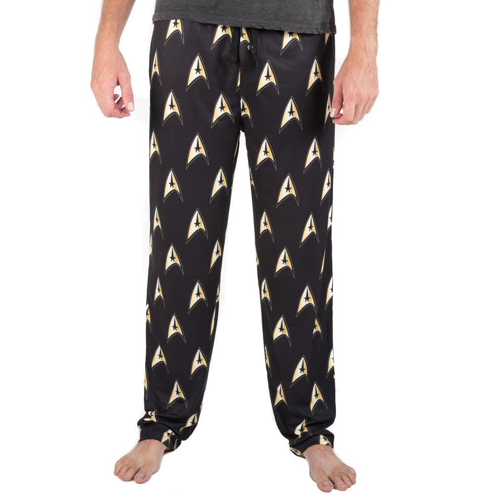 STAR TREK Black Starfleet AOP Sleep Pajama Pants