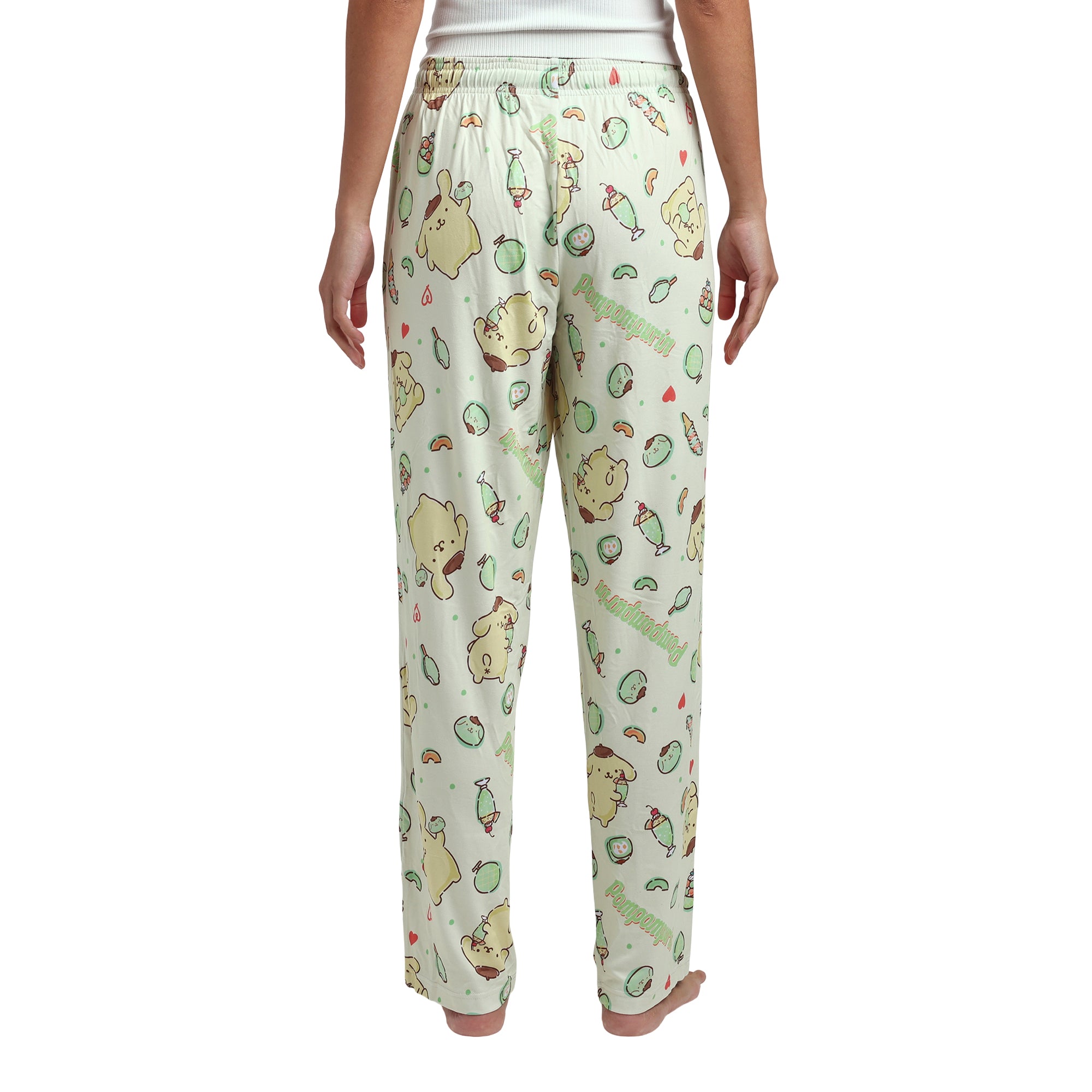 Pompompurin Light Green Adult Womens Sleep Pants