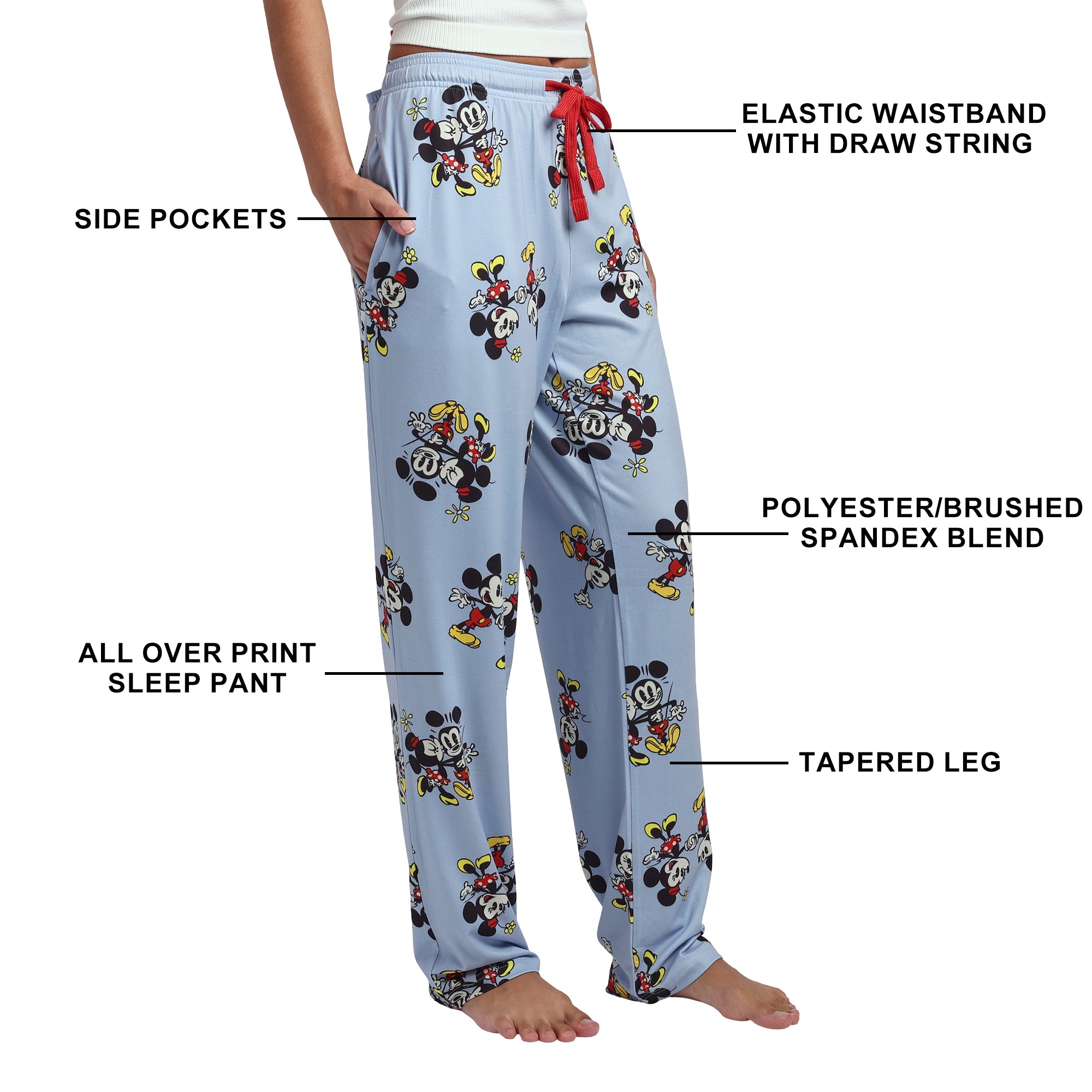 Mickey Mouse Classic All-Over Print Women's Sleep Pajama Pants
