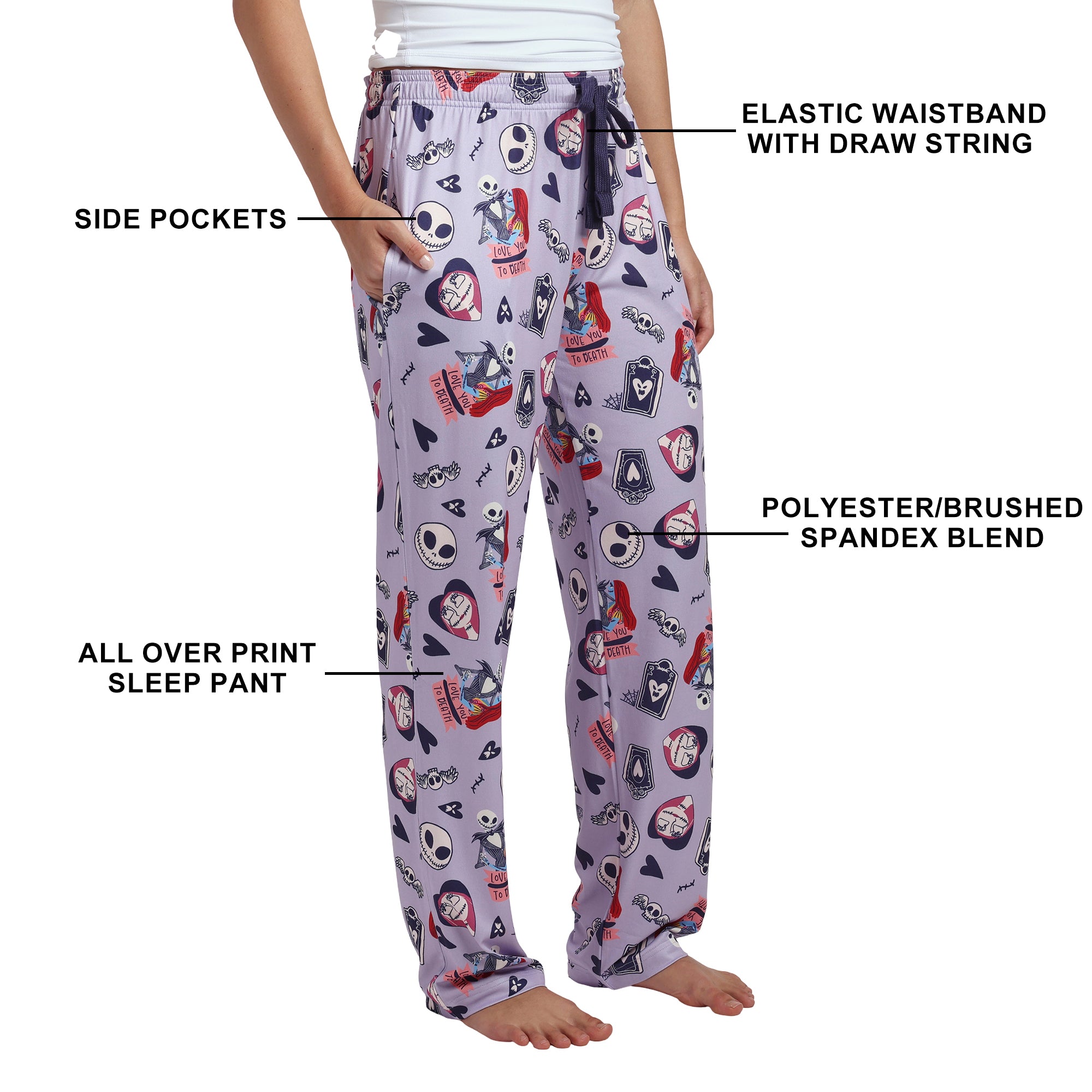 Nightmare Before Christmas All-Over Print Women's Sleep Pajama Pants