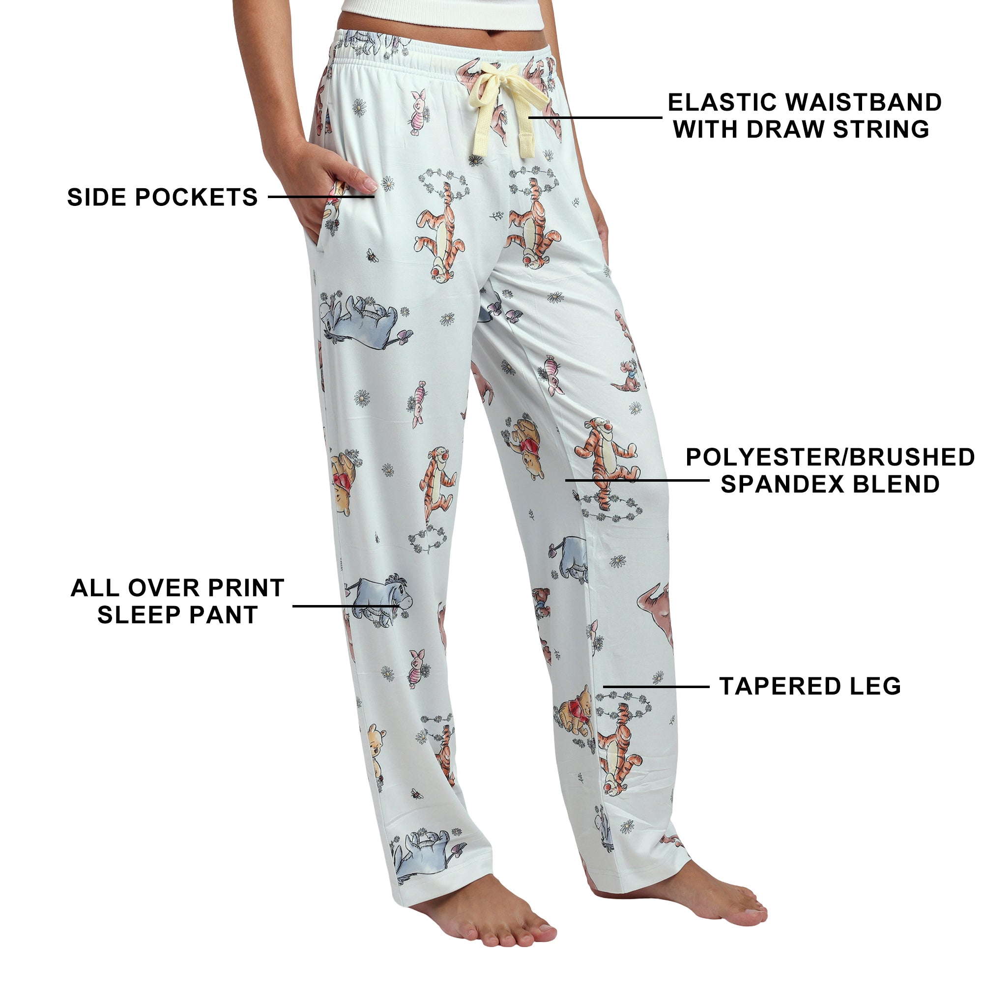 Winnie the Pooh All-Over Print Women's Sleep Pajama Pants