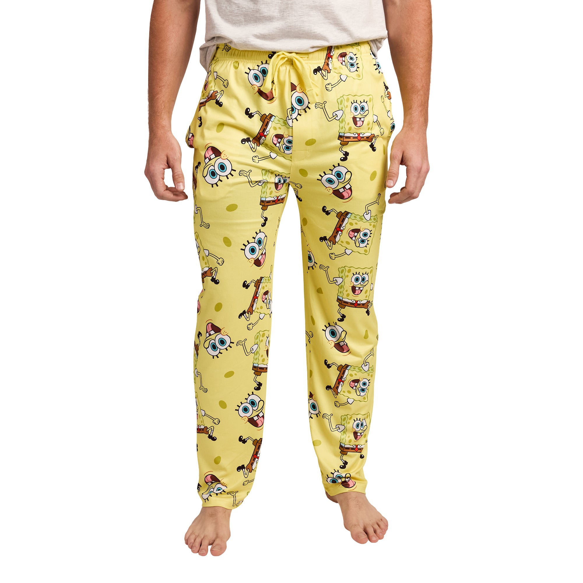Men's Adult Yellow SpongeBob SquarePants Sleep Pants