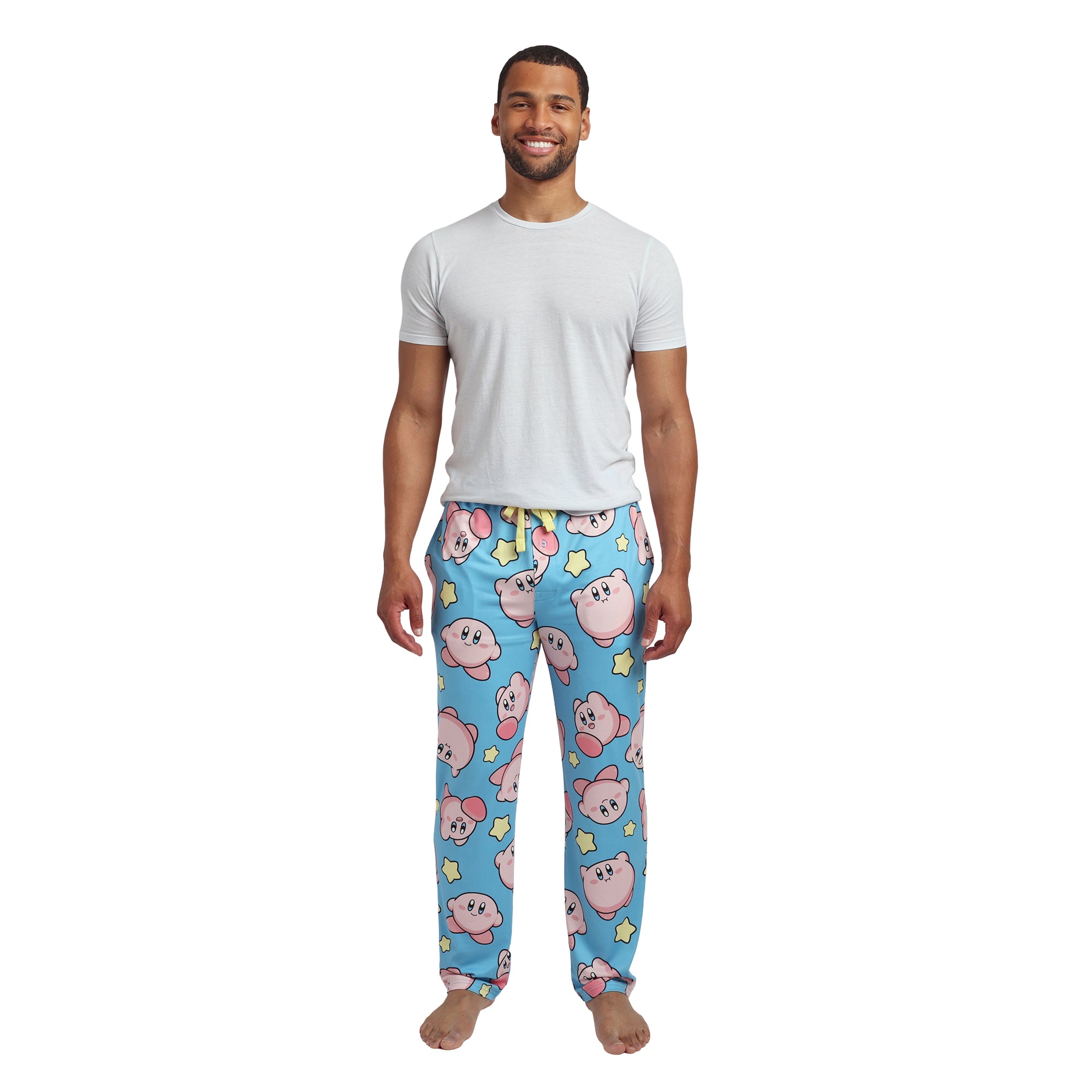 Kirby And Warp Star All-Over Print Men's Sleep Pajama Pants