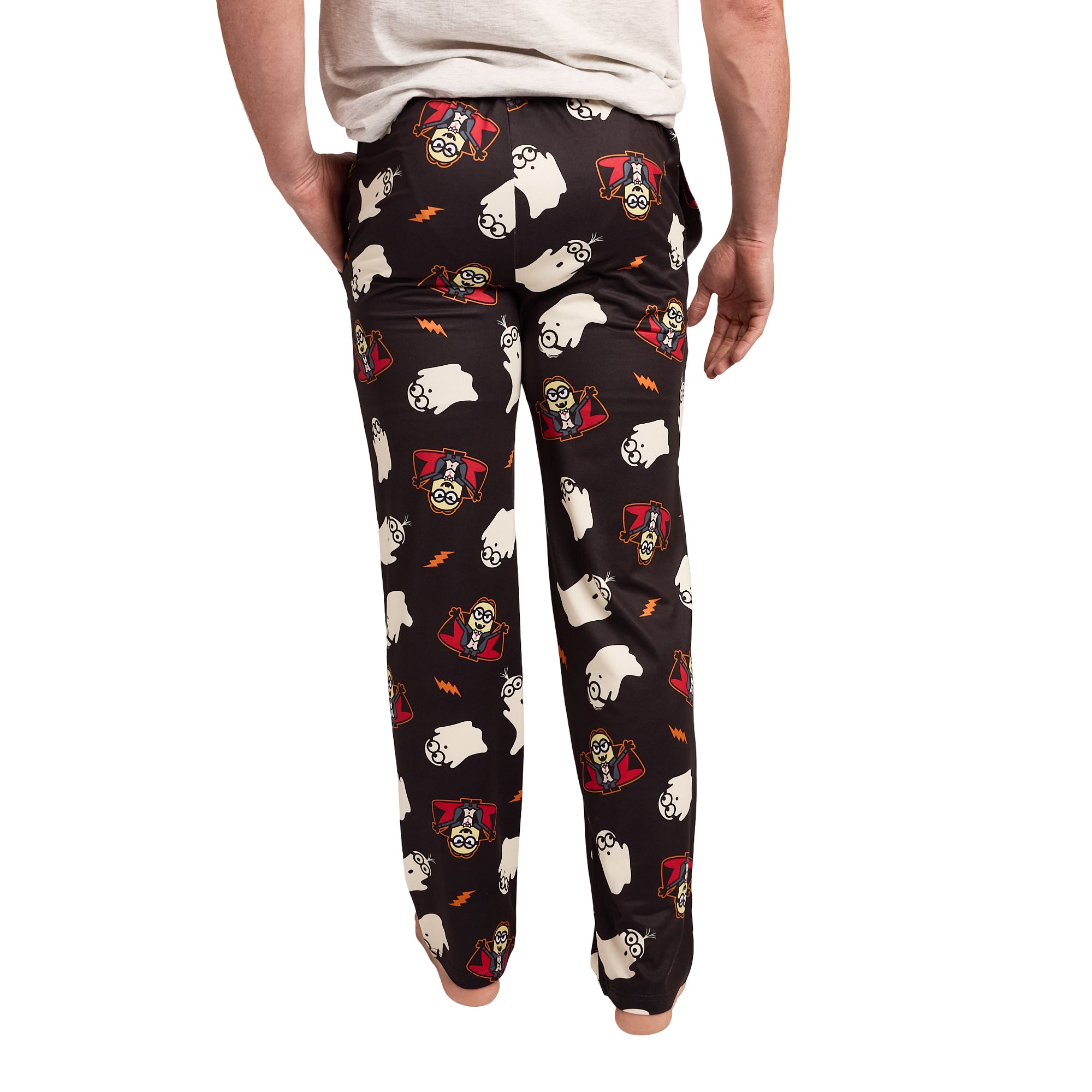 Minions Monsters All-Over Print Men's Black Sleep Pajama Pants