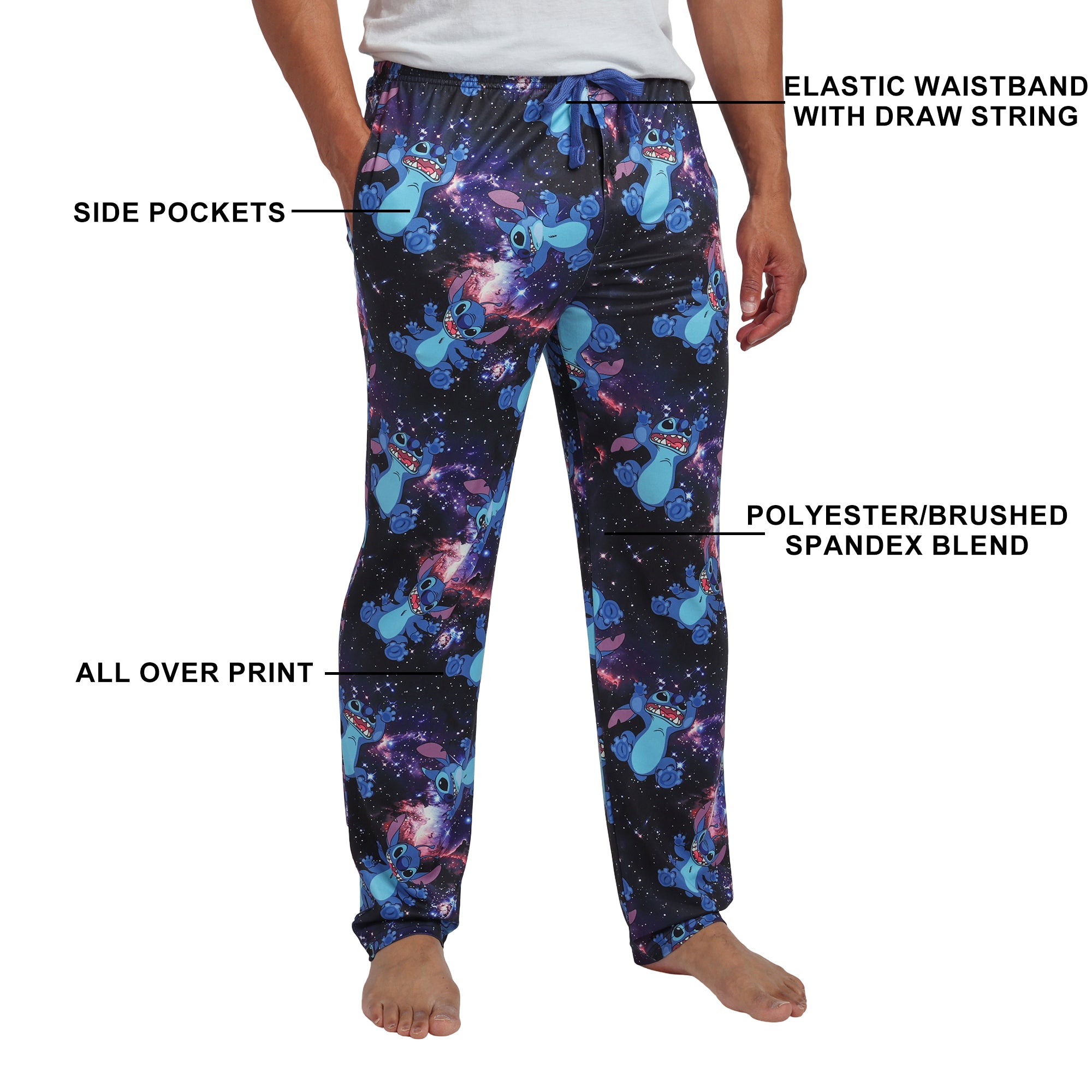 Disney's Lilo & Stitch Galactic Stitch All-Over Print Men's Sleep Pajama Pants