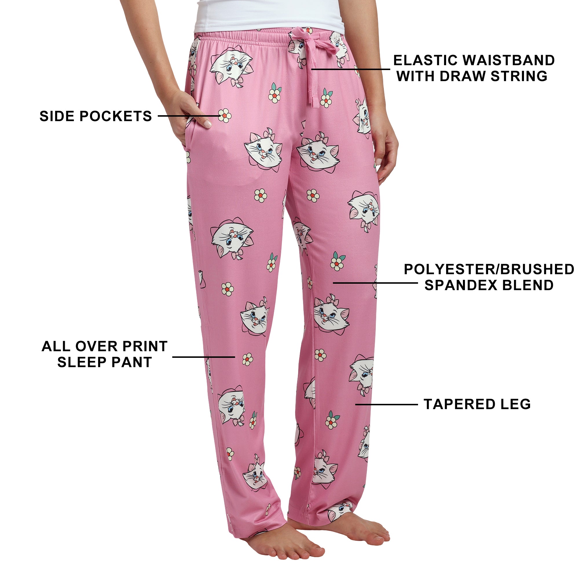 Disney's The Aristocats Marie All-Over Print Women's Sleep Pajama Pants