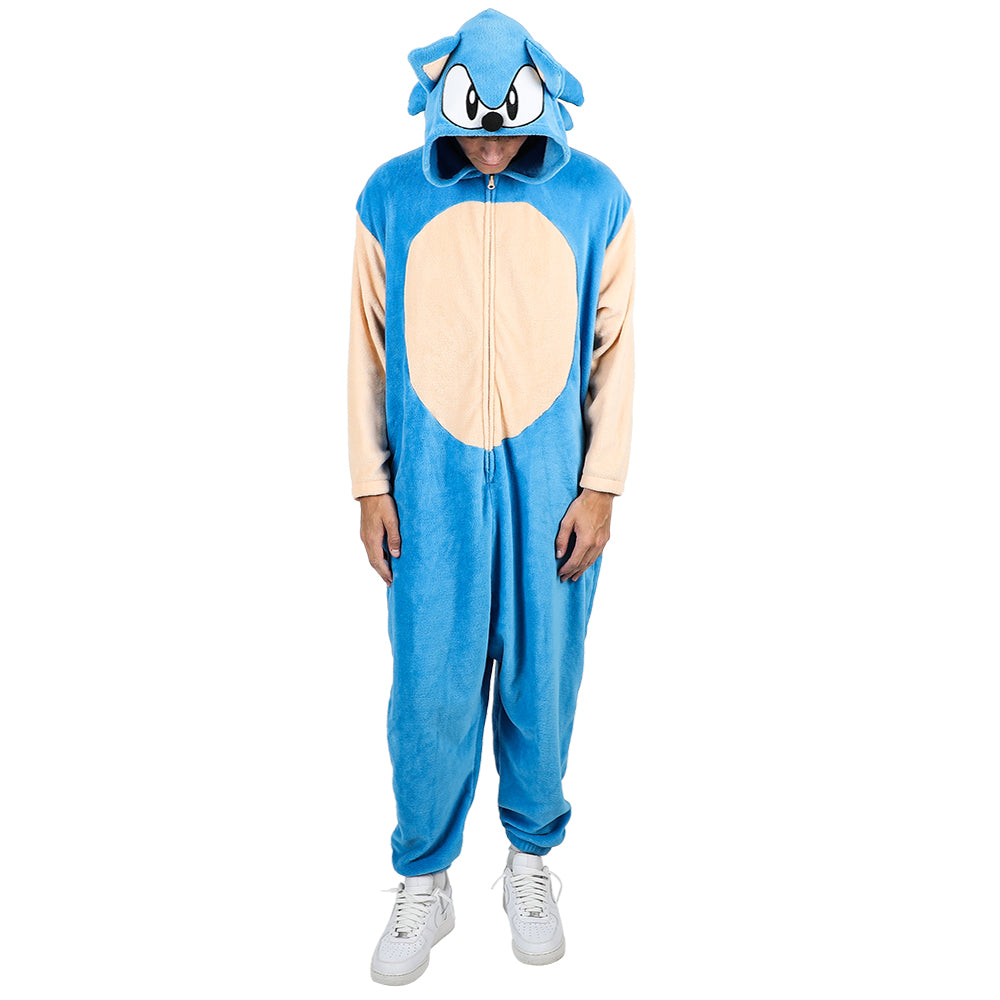 Sonic The Hedgehog Sonic Adult Hooded Kigurumi Onesie Costume Union Suit