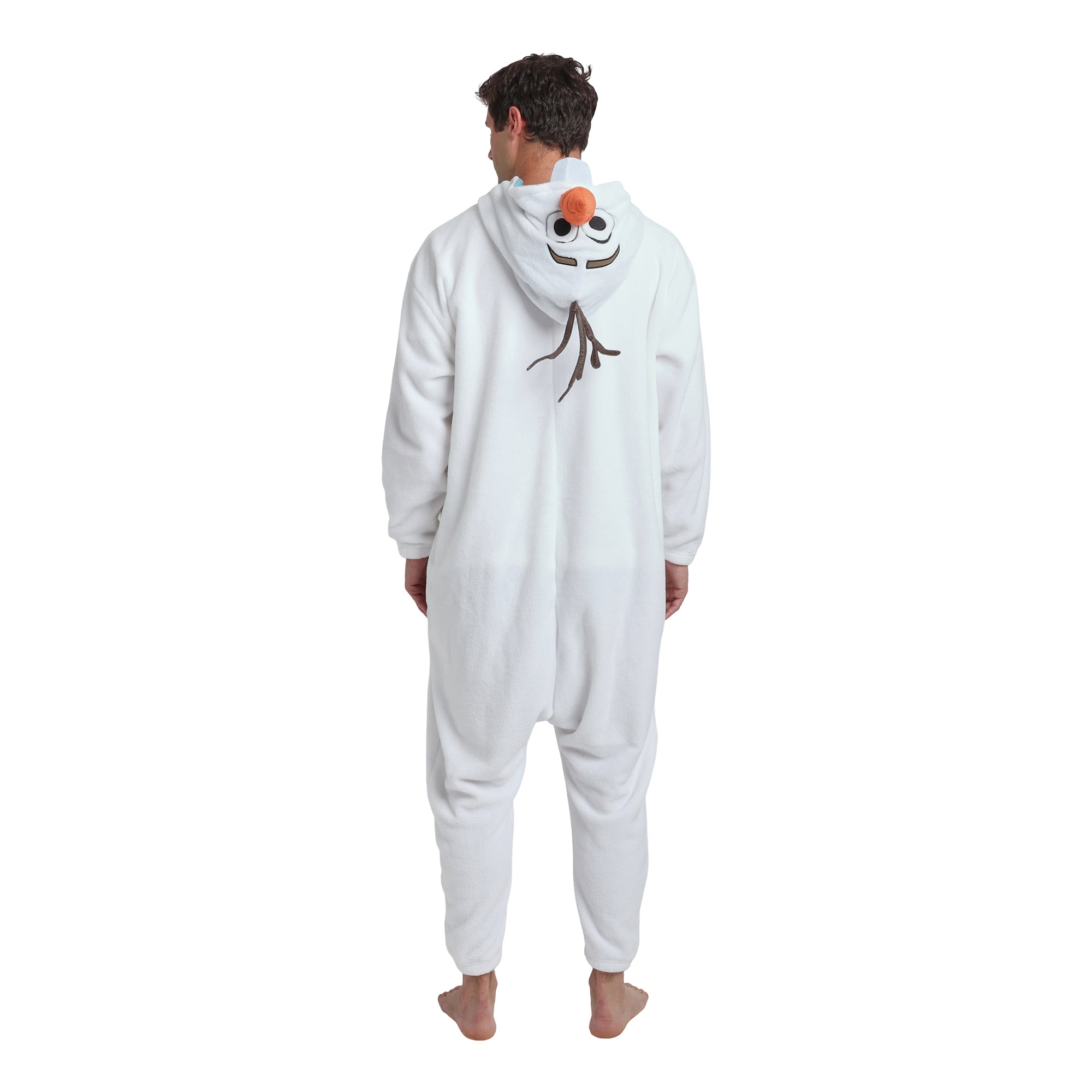 Frozen Olaf Adult White Long Sleeve Hooded Kigurumi Onesie Costume Cosplay Suit