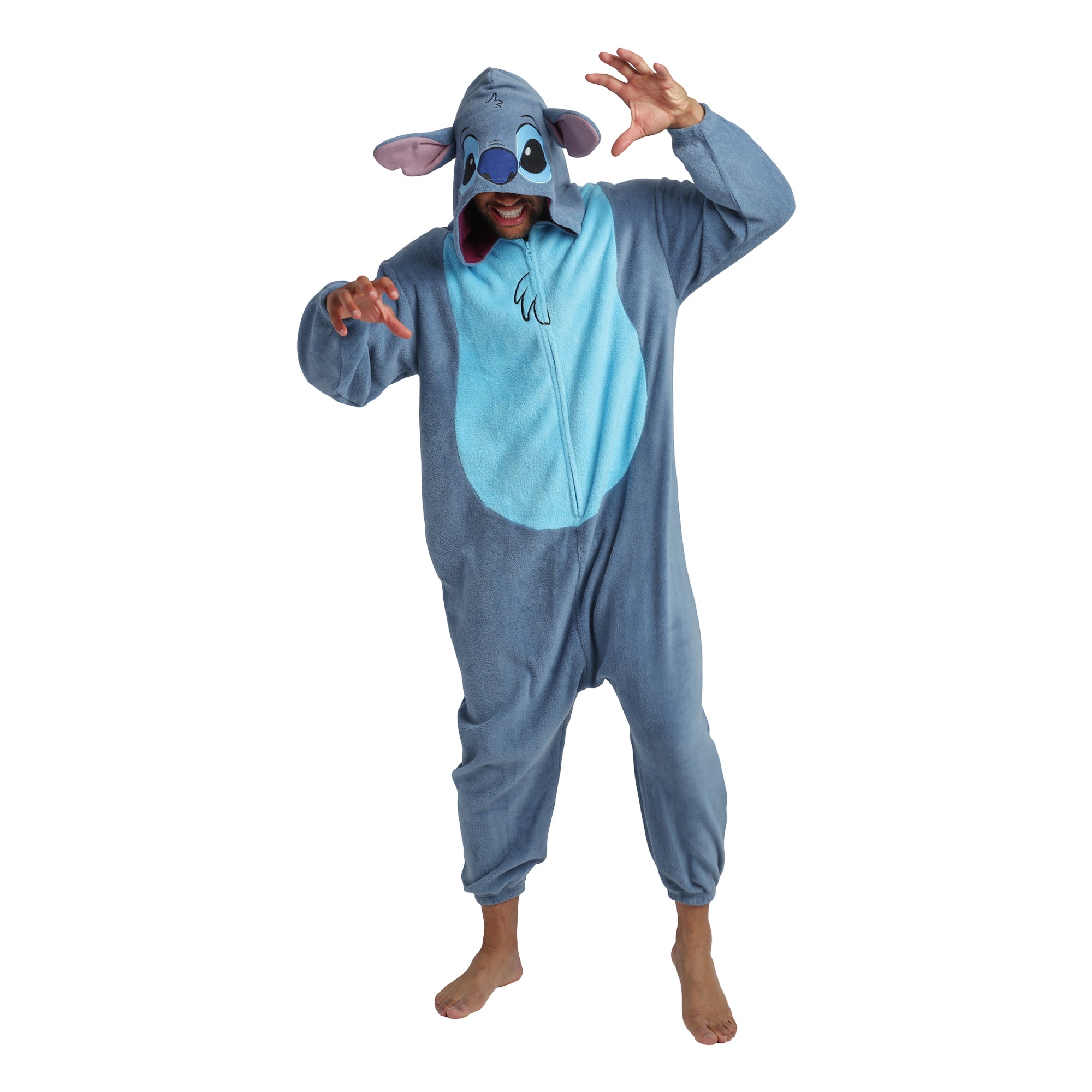 Lilo & Stitch Stitch Adult Long Sleeve Hooded Kigurumi Onesie Costume Cosplay Suit