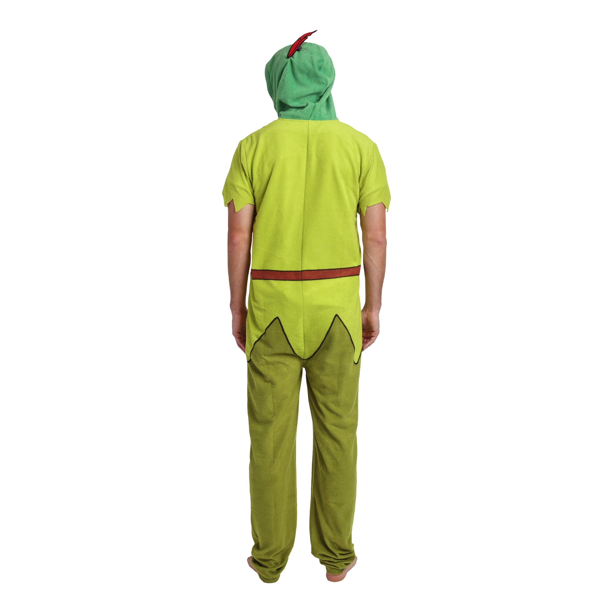 Disney Peter Pan Adult Long Sleeve Hooded Cosplay Onesie Costume Union Suit