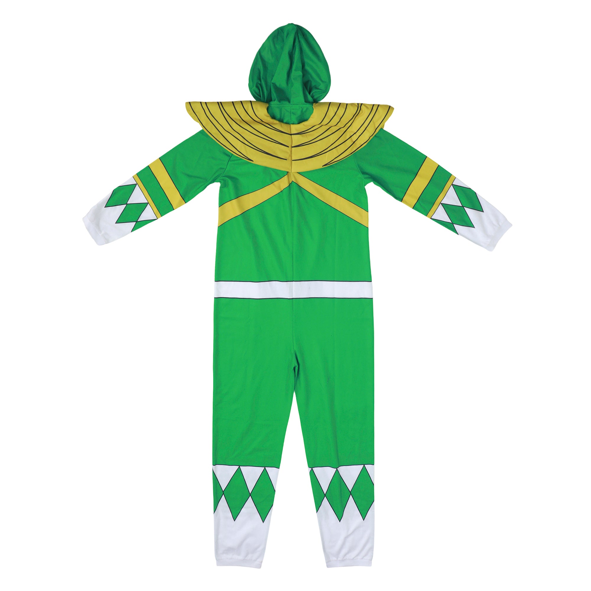 Power Rangers Green Ranger Adult Long Sleeve Hooded Cosplay Onesie Costume Union Suit