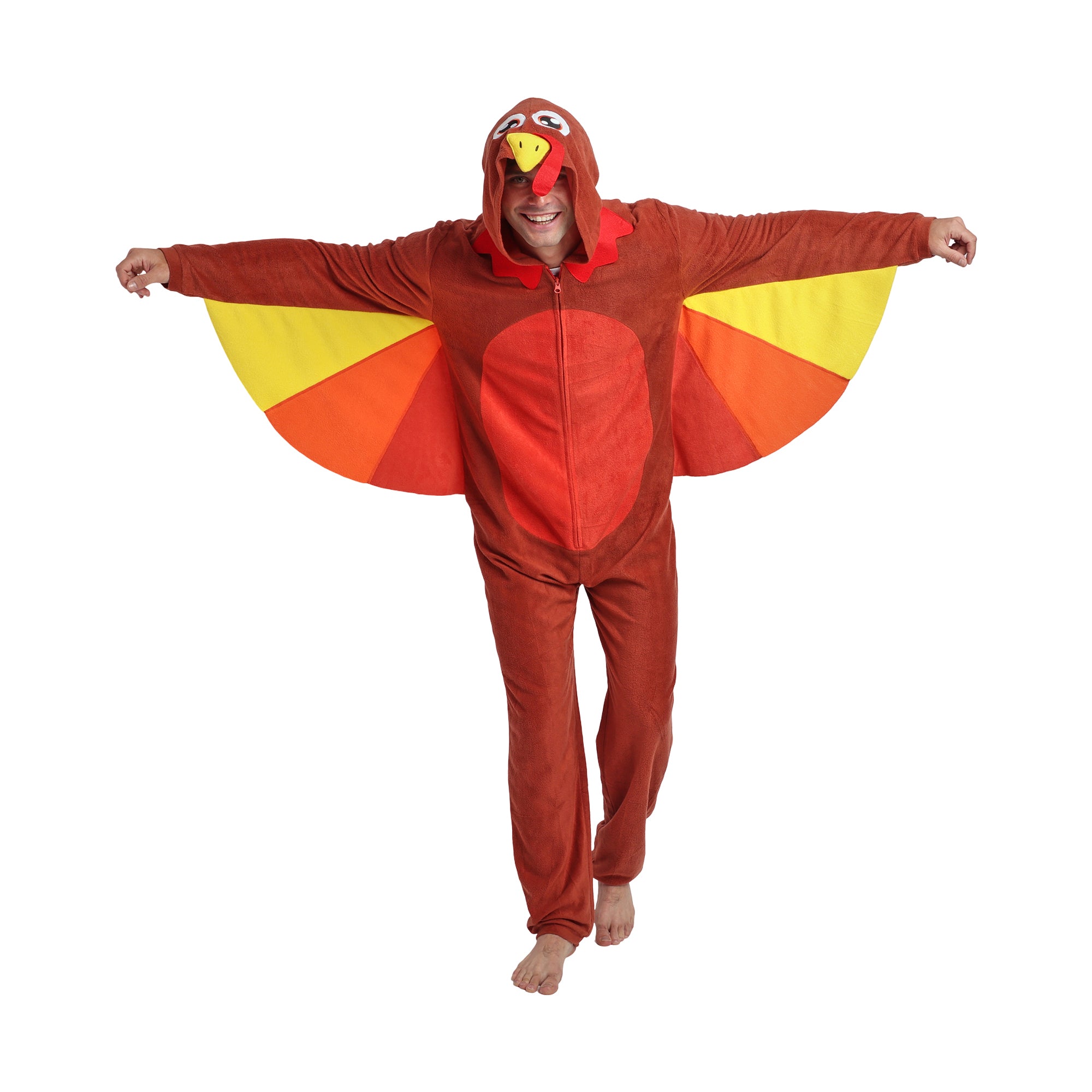 Turkey Adult Long Sleeve Hooded Cosplay Onesie Costume Union Suit