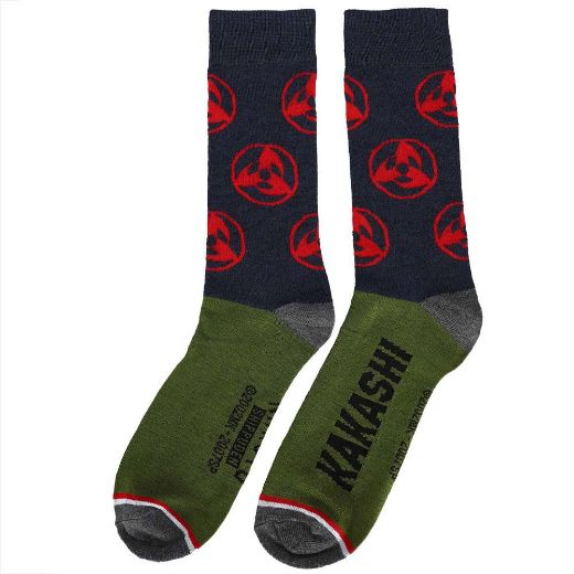 Picture of Naruto Split Color 5 Pair Crew Socks