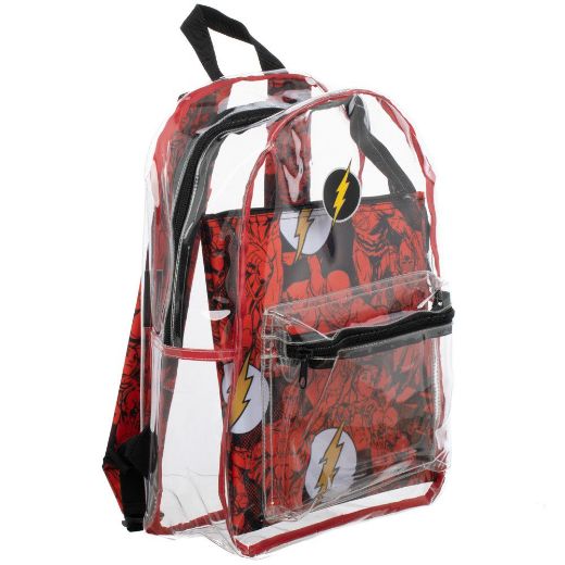 Bioworld Merchandising. DC Comics The Flash Clear with Removable Pouch Backpack