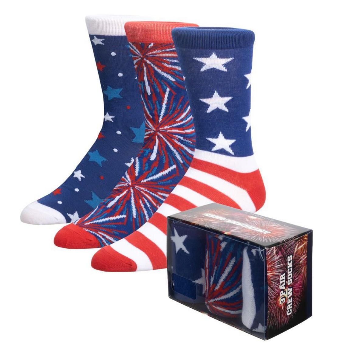 Picture of Bioworld Americana 3 Pair Crew Box Set