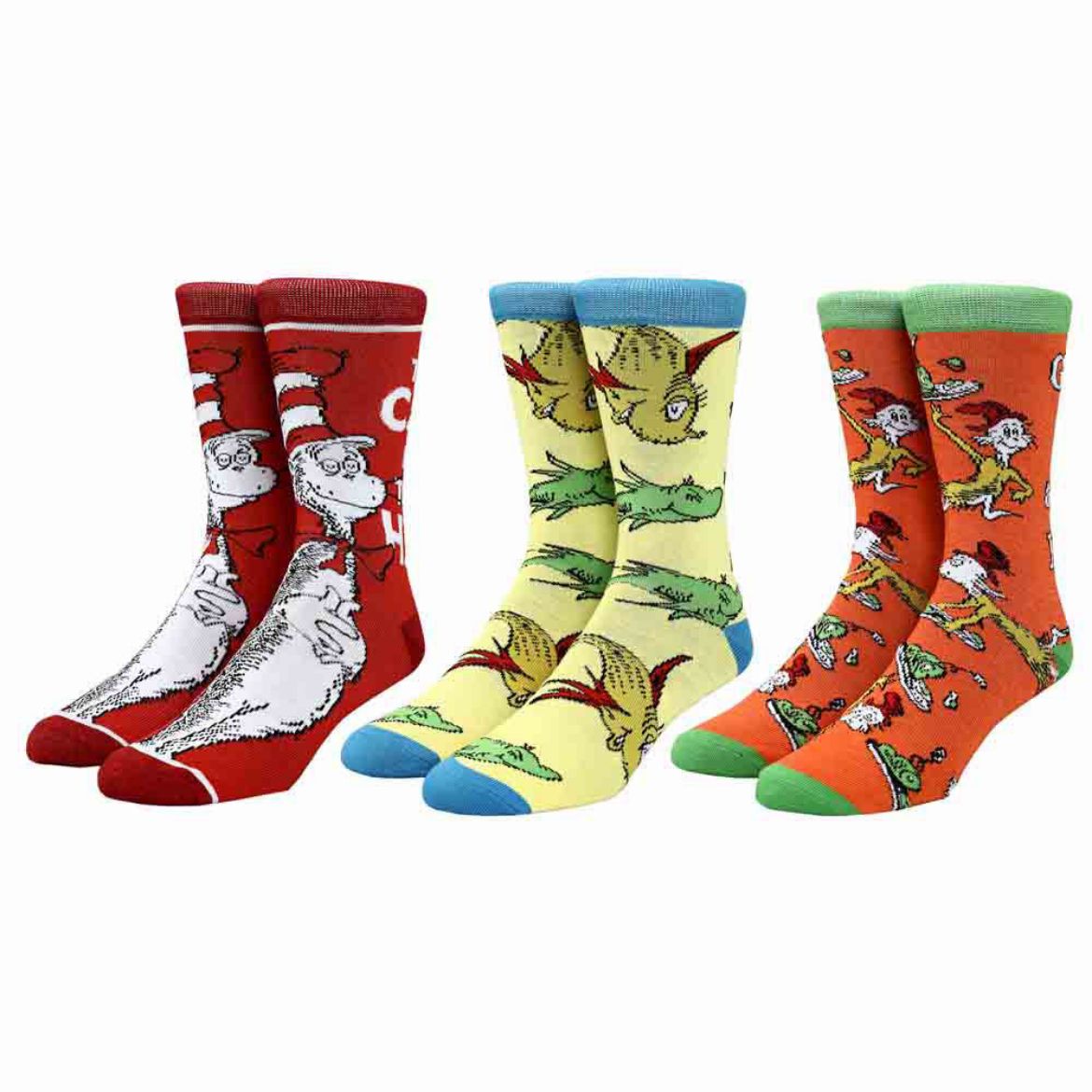 Picture of Dr. Seuss 3 Pair Crew Socks