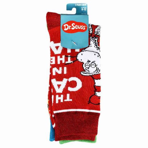 Picture of Dr. Seuss 3 Pair Crew Socks